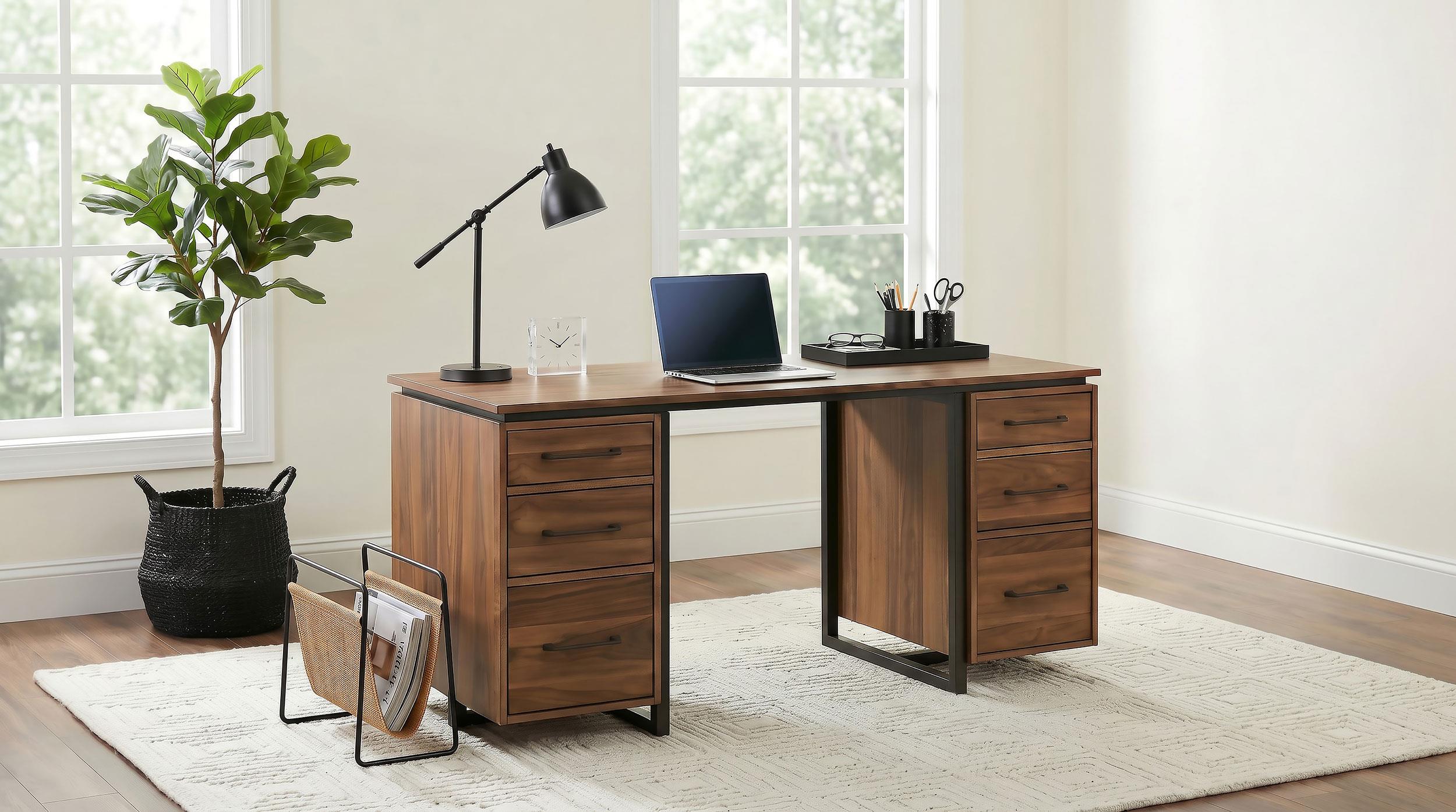 Coaster Berhalter Transitional Walnut Writing Desk Model 801596