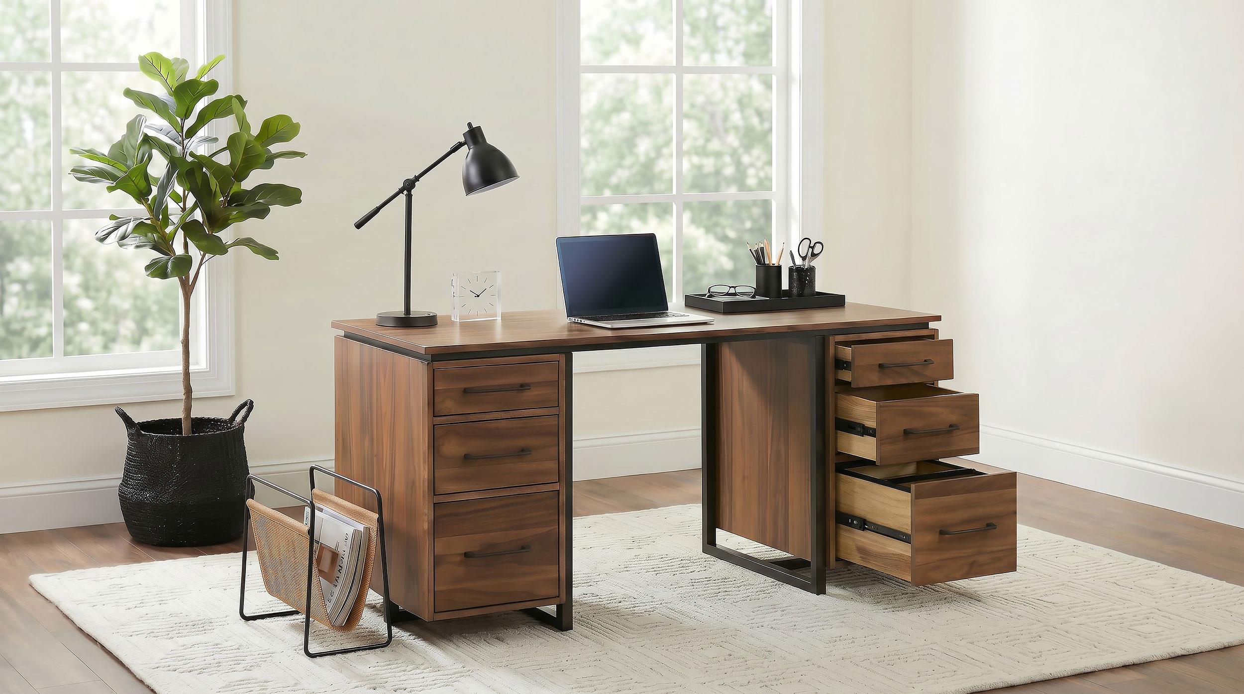 Coaster Berhalter Transitional Walnut Writing Desk Model 801596