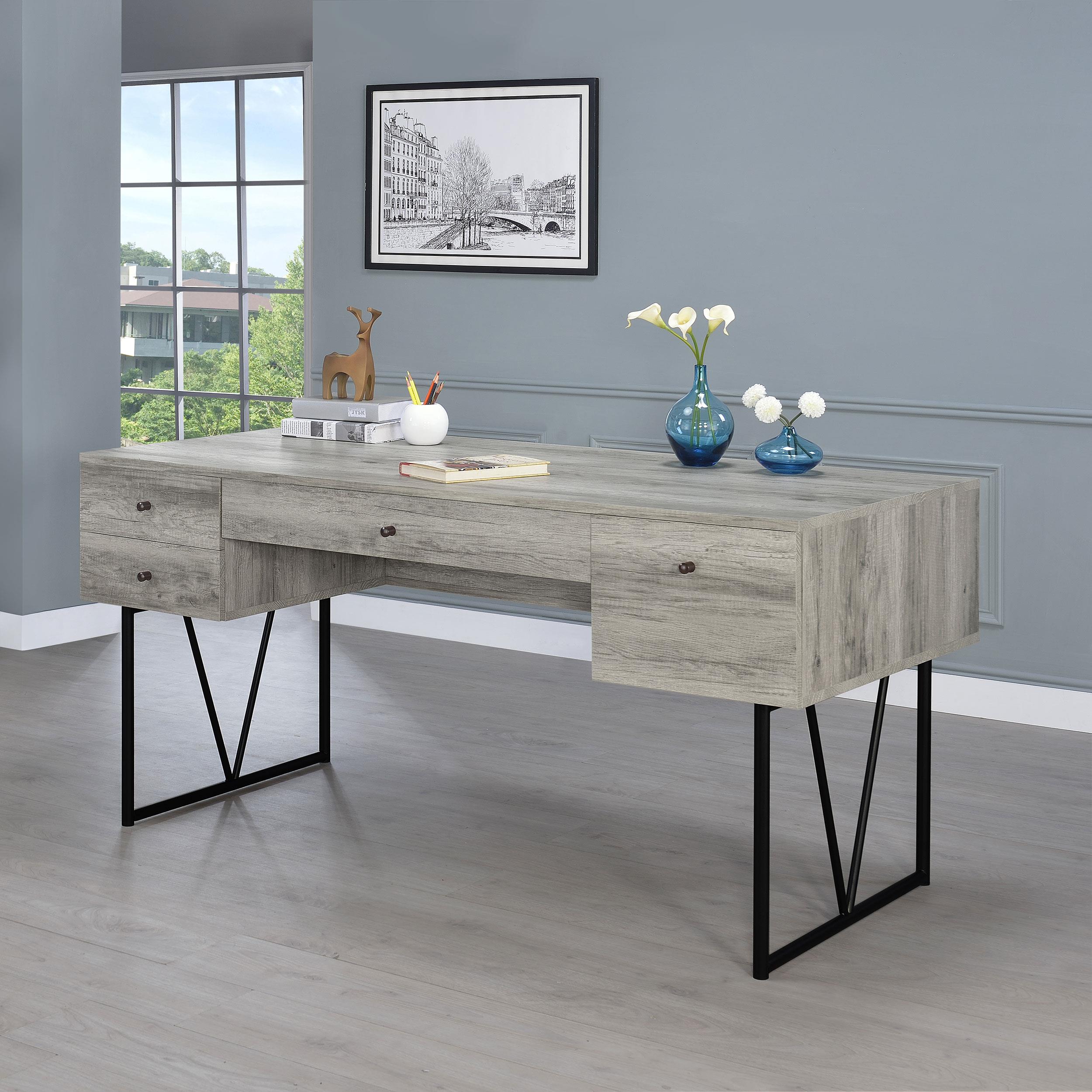 Coaster Analiese Farmhouse Grey Driftwood Writing Desk Model 801999