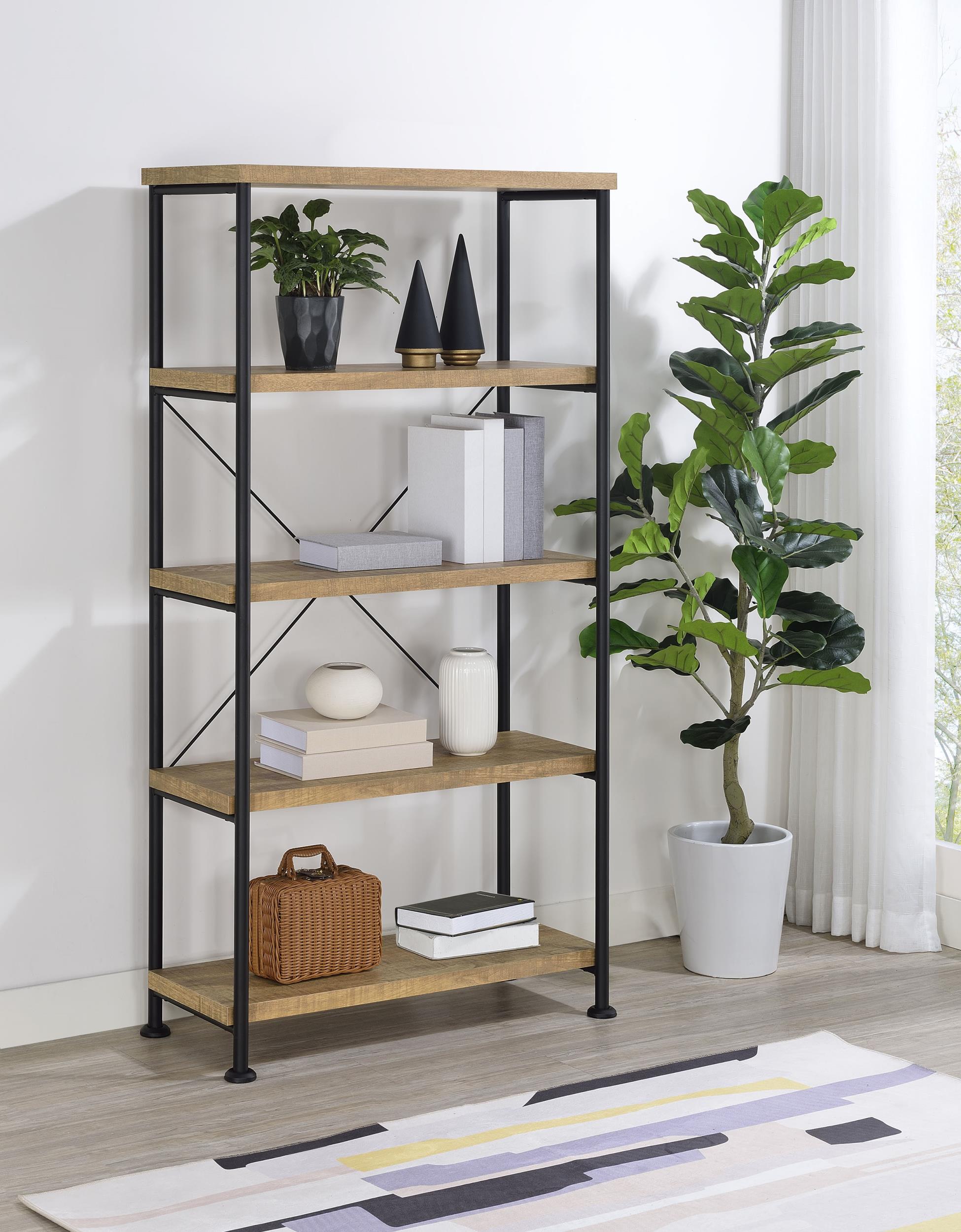 Coaster Analiese Rustic Mango Bookshelf Model 802003
