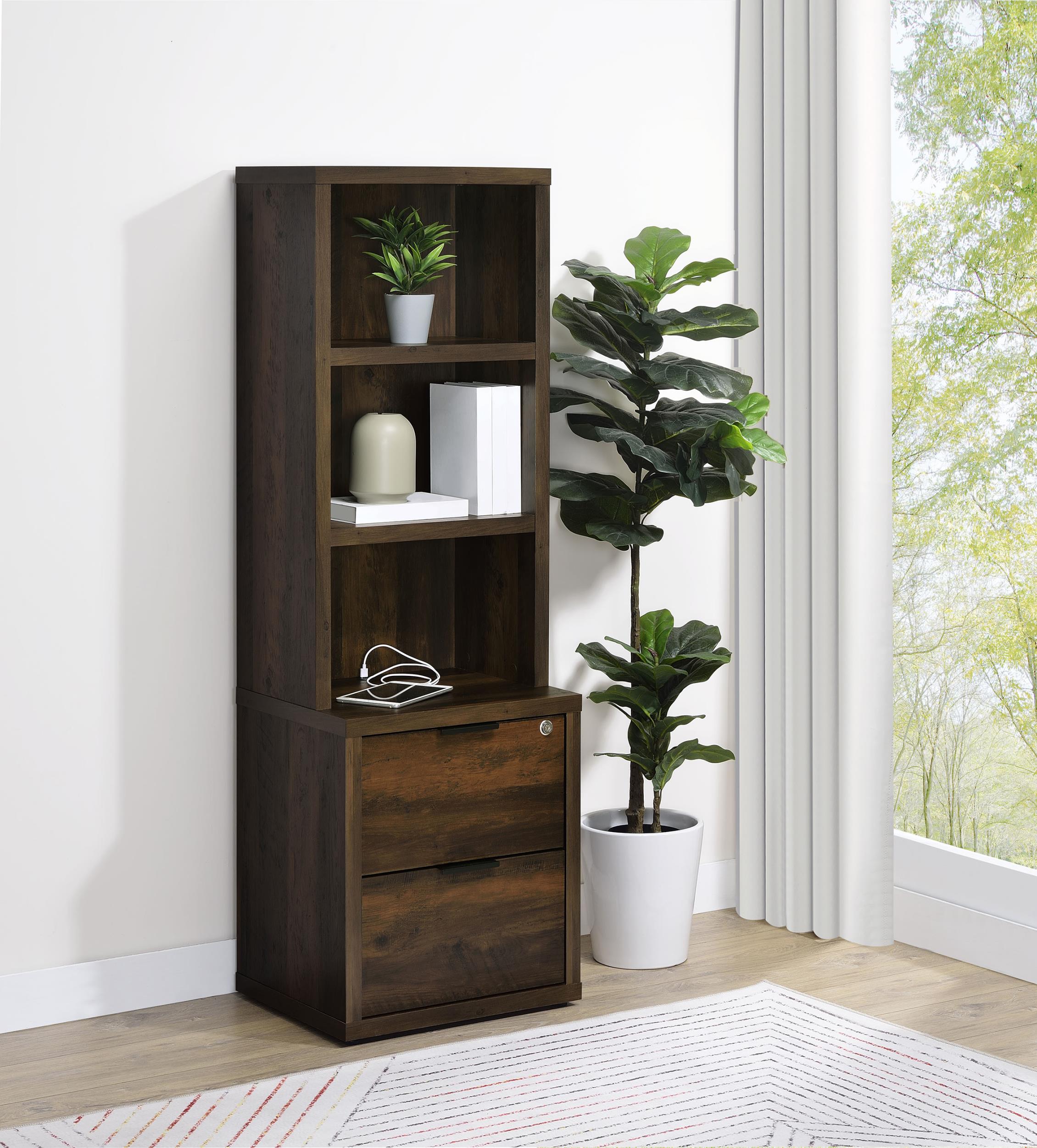 Coaster Westpark Transitional Dark Pine Bookcase Model 802713