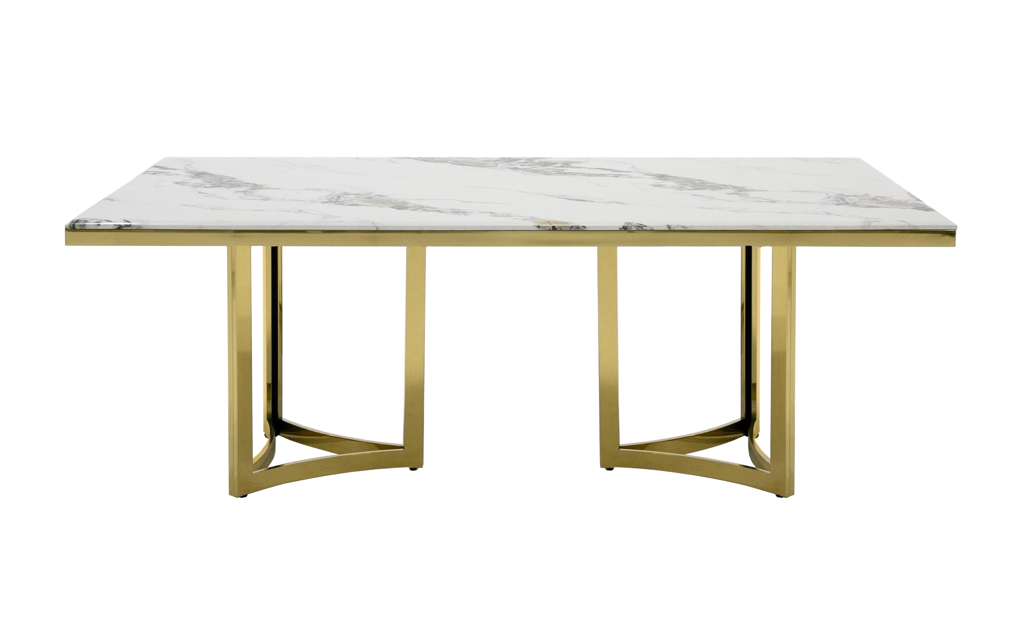 LA Furniture Loomis White Marble & Gold Dining Table VGZAT1301 Contemporary Style by Vig Furnitrue Number 80367 Catch Home Goods