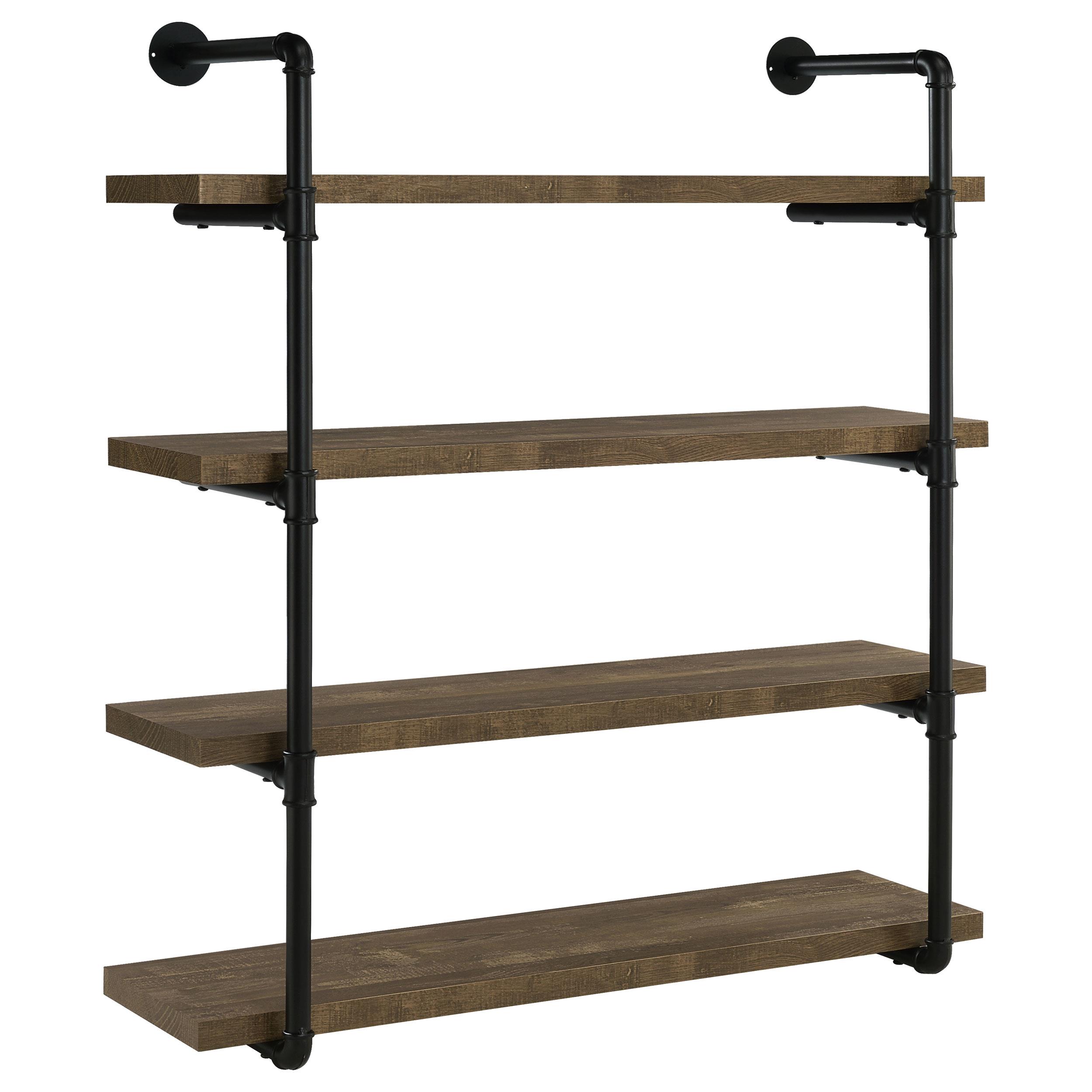 Coaster Elmcrest Farmhouse Rustic Oak Wall Shelf Model 804417