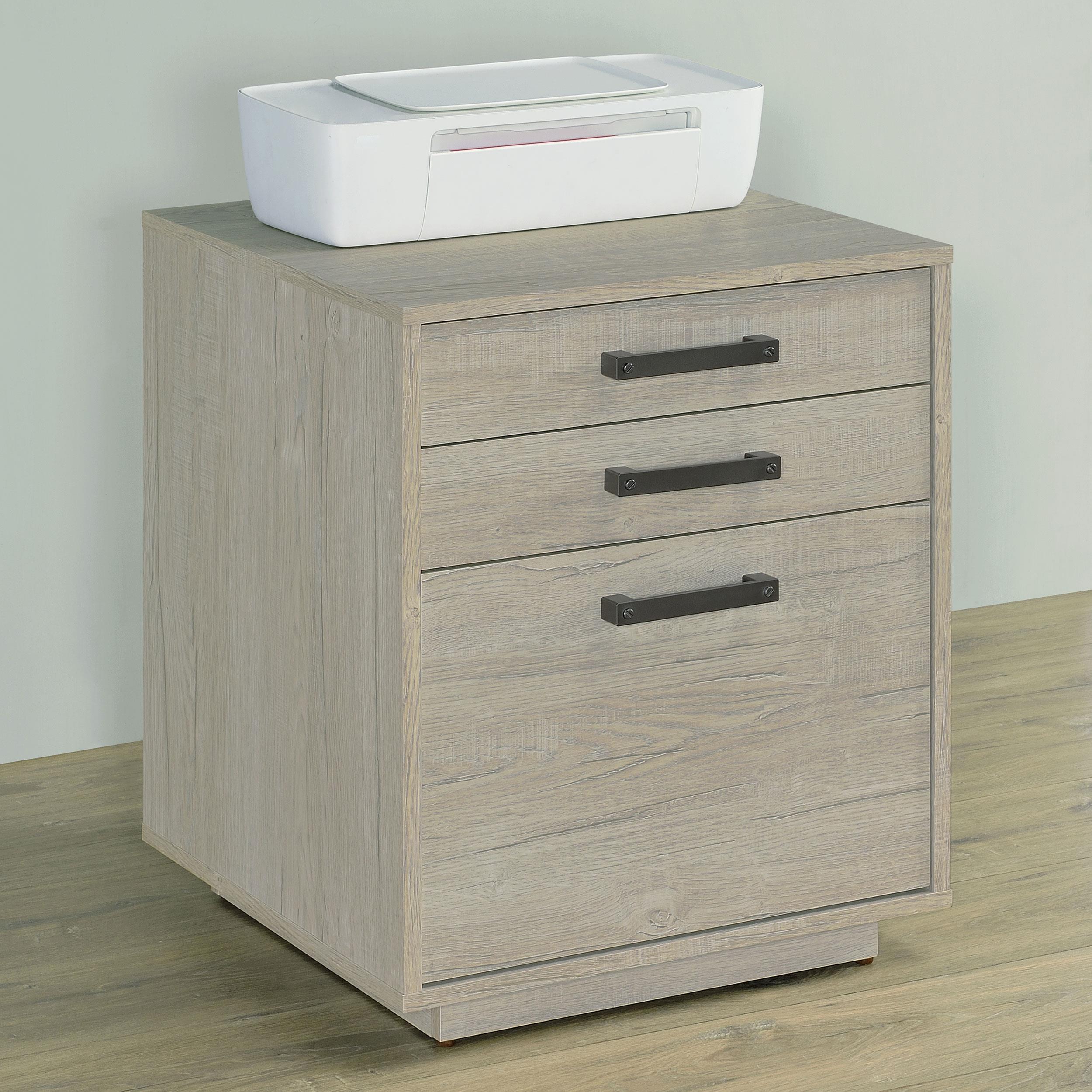Coaster Loomis Contemporary White Washed Grey File Cabinet Model 805882