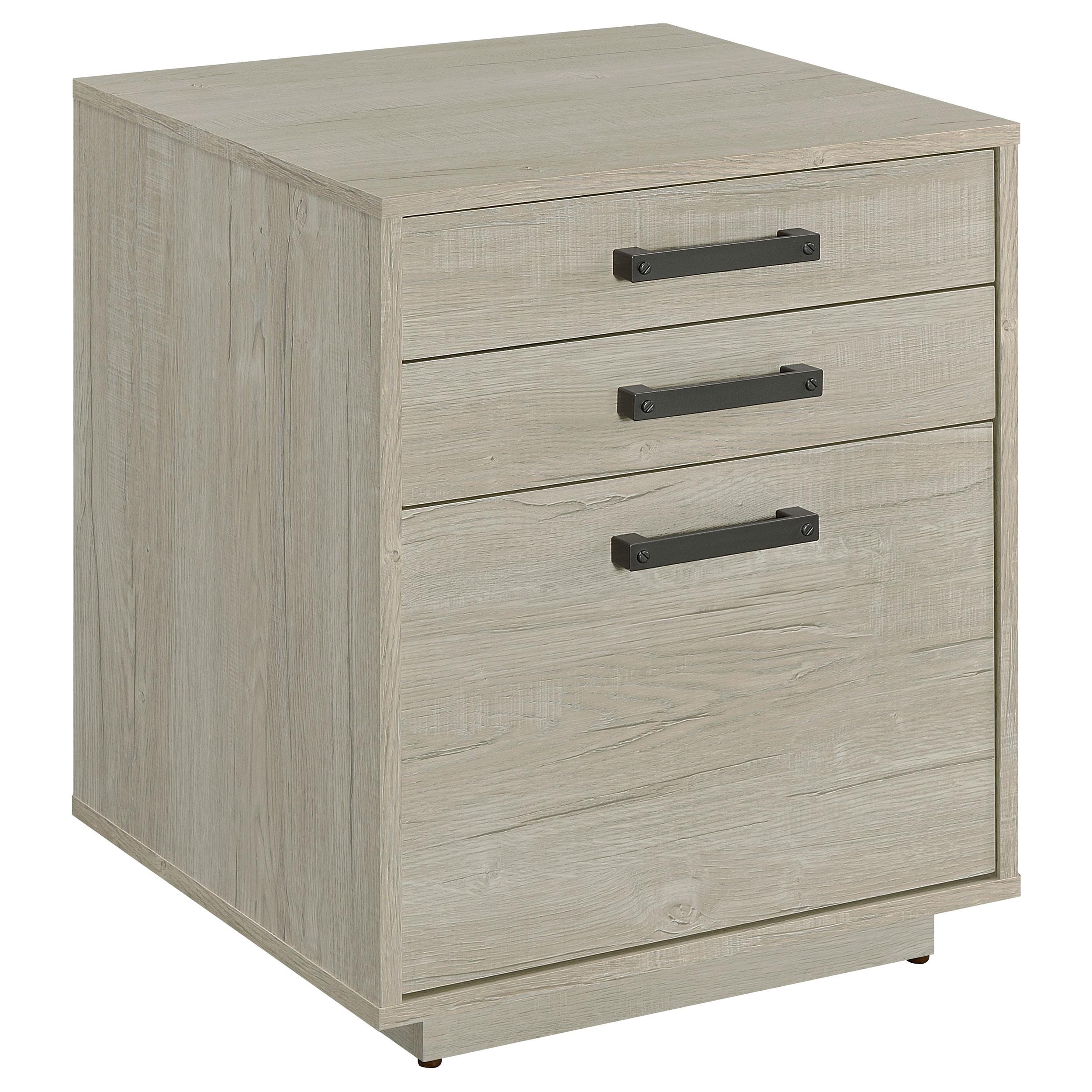 Coaster Loomis Contemporary White Washed Grey File Cabinet Model 805882