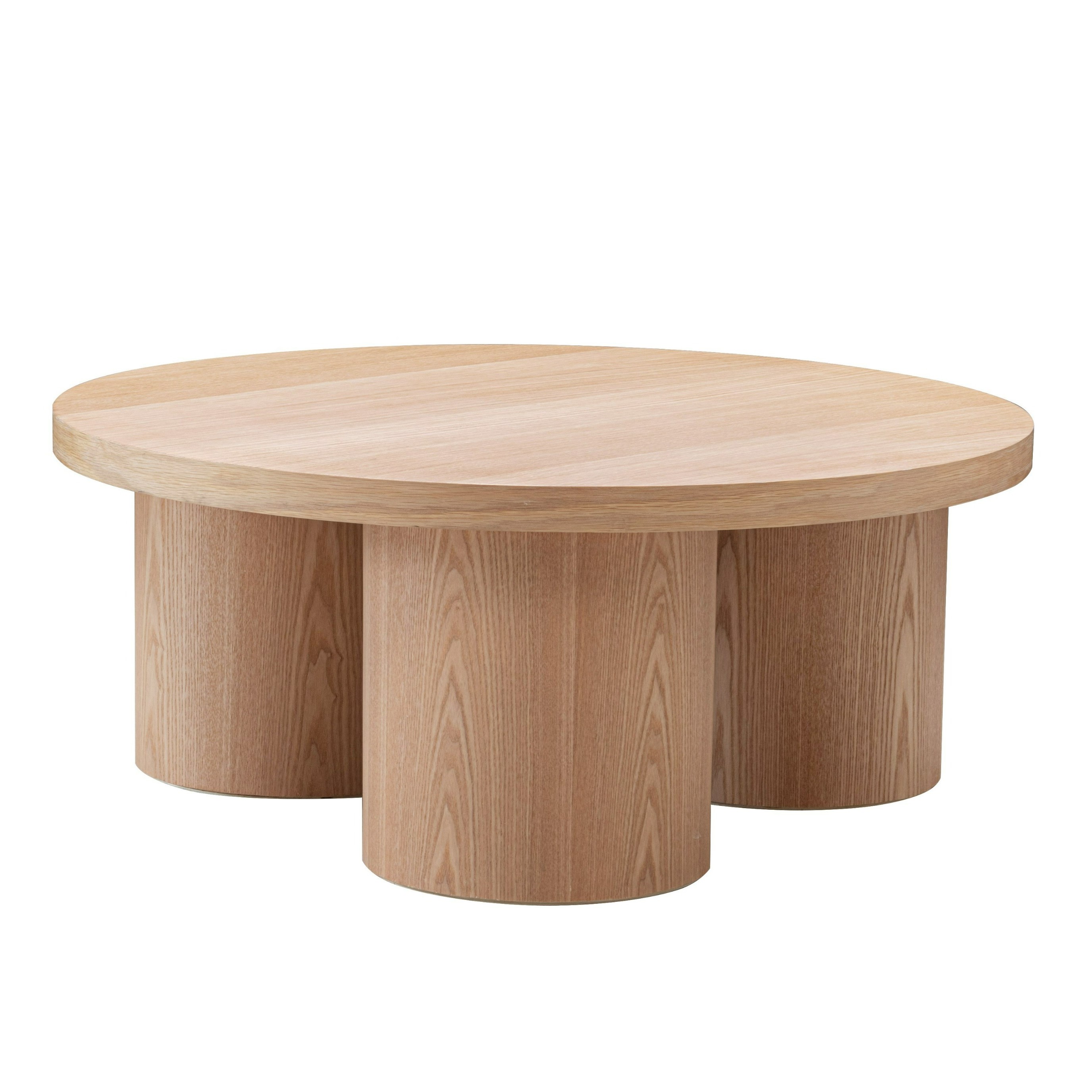 LA Furniture Babson Modern Natural Oak Round Coffee Table VGMF-V7152-NAT Contemporary Style by Vig Furnitrue Number 81418 Catch Home Goods