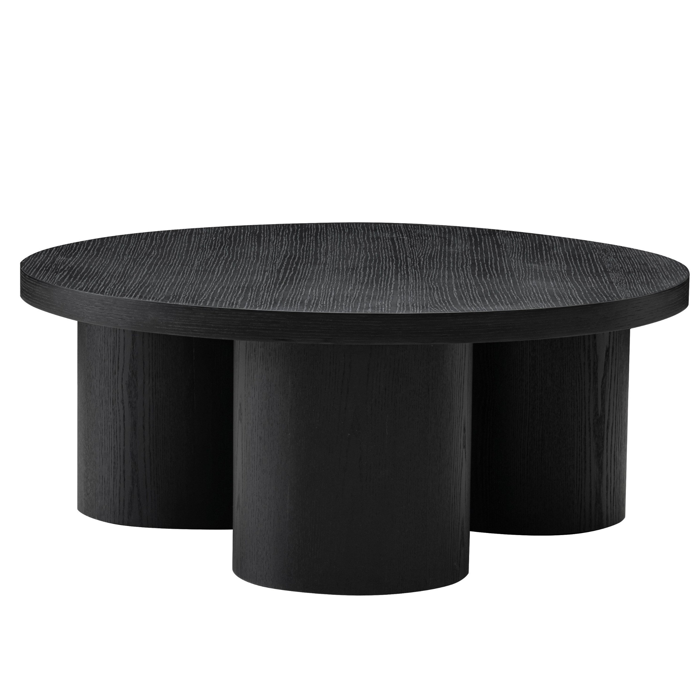 LA Furniture Babson Modern Black Oak Round Coffee Table VGMF-V7152-BLK Contemporary Style by Vig Furnitrue Number 81419 Catch Home Goods