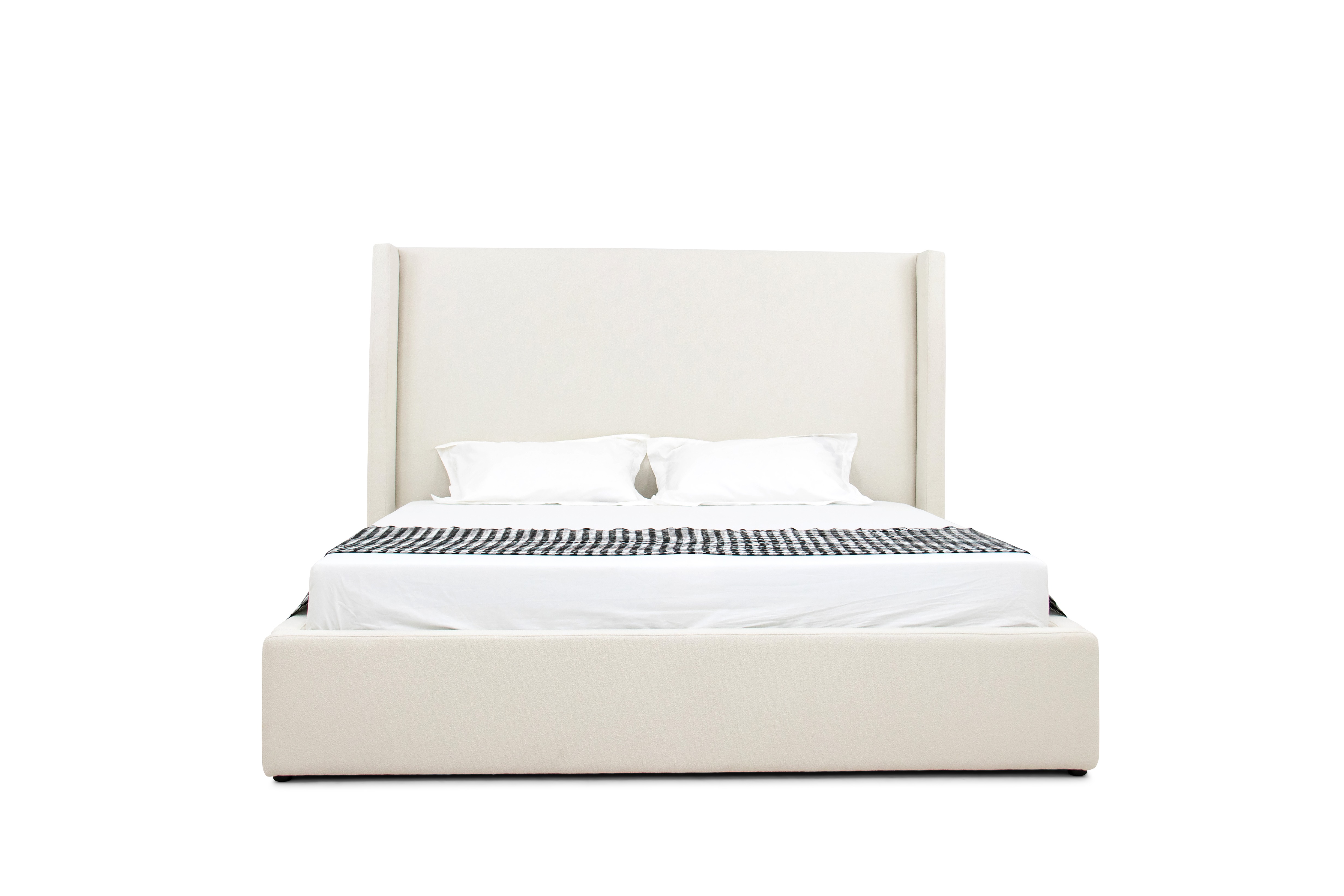 LA Furniture Eastern King Byrne Modern Off White Fabric Bed VGEVVG713-C-00-EK Contemporary Style by Vig Furnitrue Number 81556 Catch Home Goods