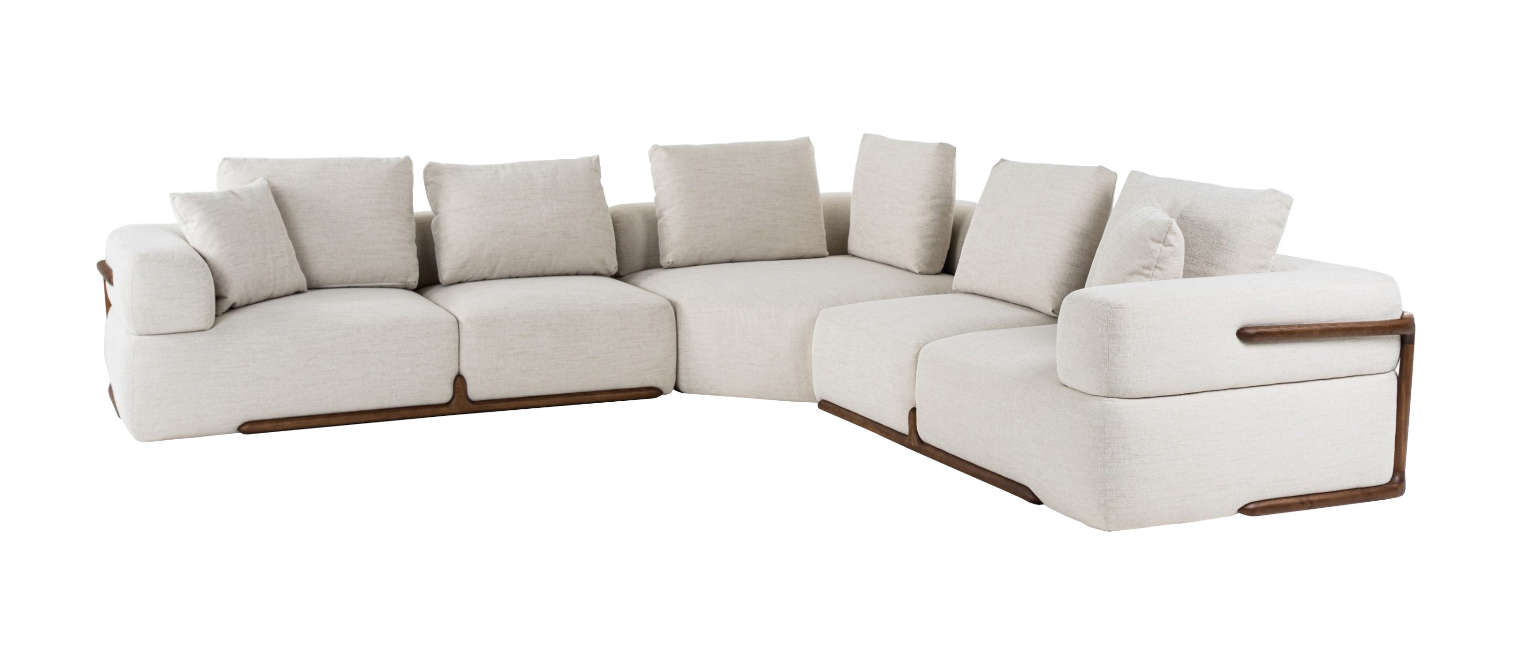 LA Furniture Simone Modern Off-White Fabric Sectional Sofa VGCS-SF-23083 Contemporary Style by Vig Furnitrue Number 81582 Catch Home Goods