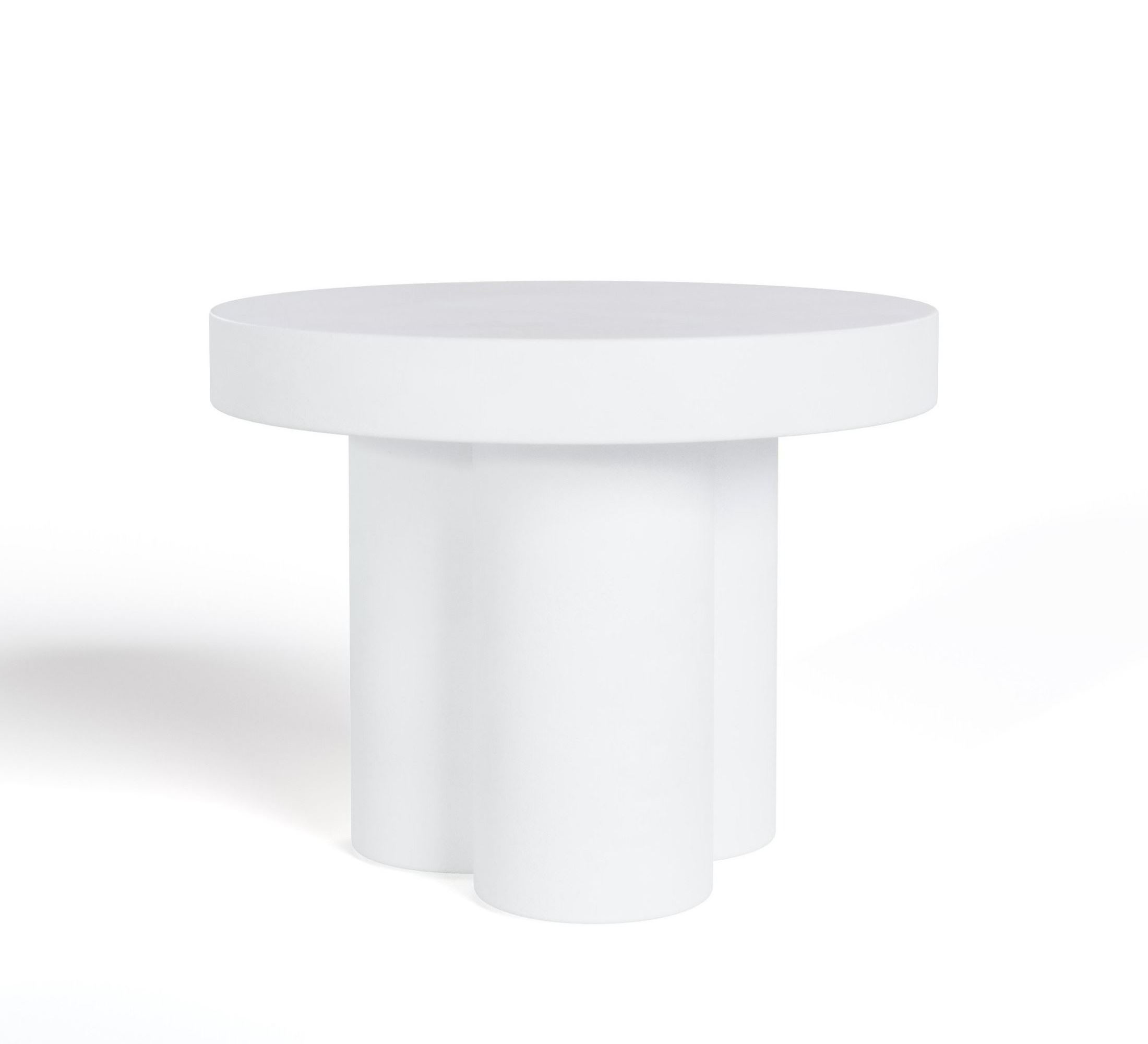 LA Furniture Bruni Modern White Concrete End Table VGGR-623860-WHT Contemporary Style by Vig Furnitrue Number 81845 Catch Home Goods