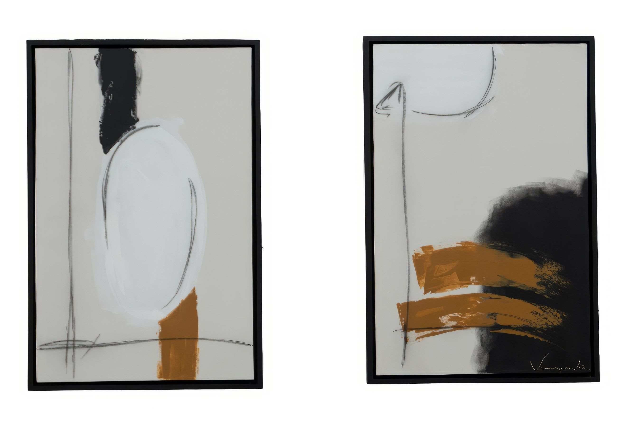 LA Furniture Useful Modern Painting Set of 2 VGVA-CO23527 Contemporary Style by Vig Furnitrue Number 81937 Catch Home Goods
