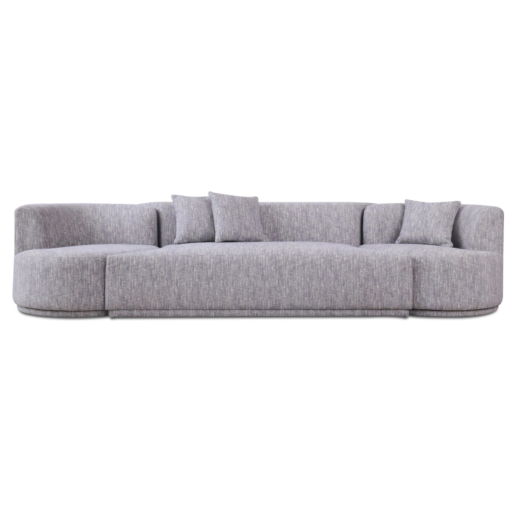 LA Furniture Beau Modern Light Grey Fabric Sectional Sofa With 2 Swirling Chair VGAH-VH119-LTGRY Contemporary Style by Vig Furnitrue Number 81964 Catch Home Goods