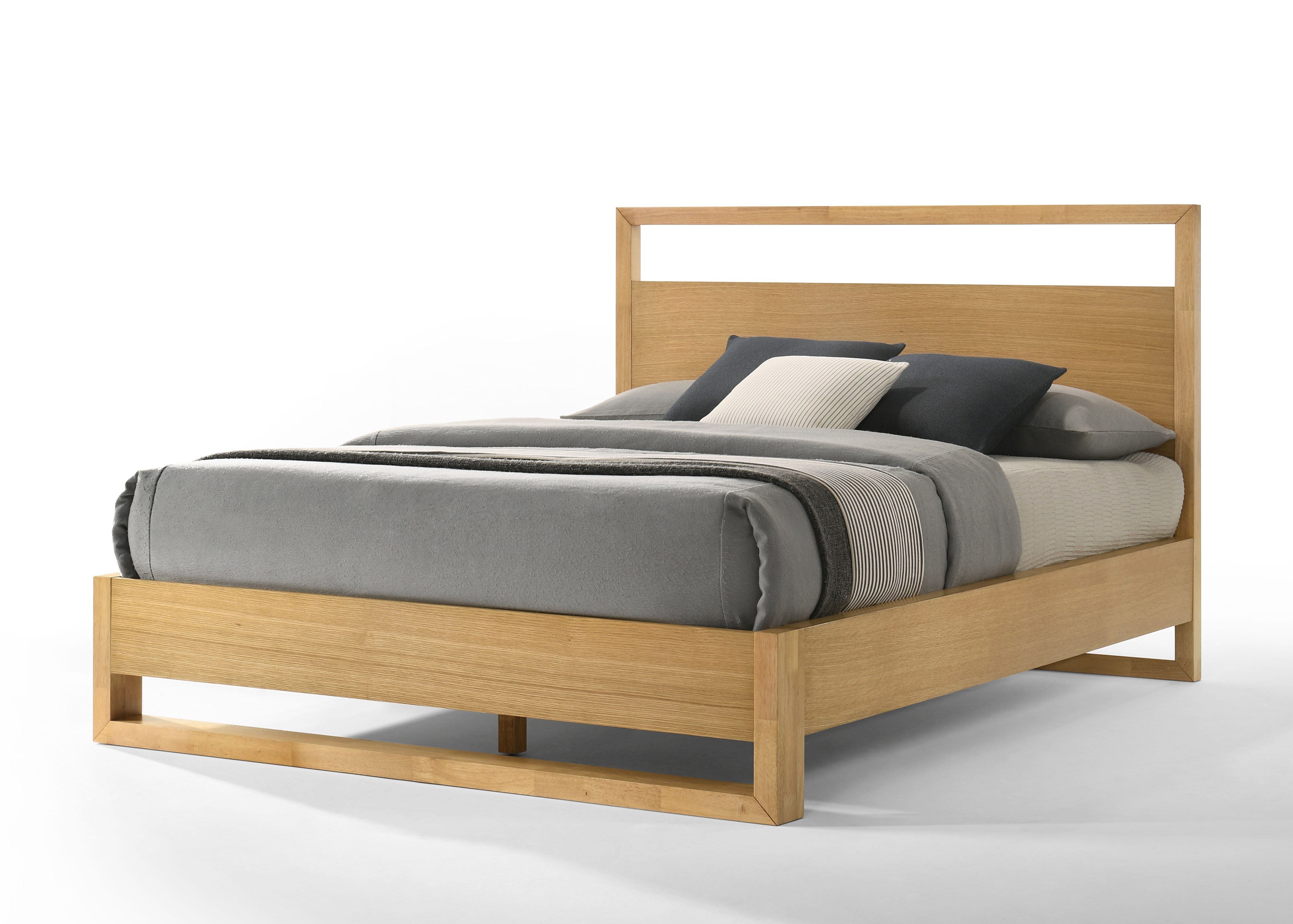 LA Furniture Eastern King Berlin Modern Natural Oak Bed VGMA-BR-92-BED-NAT-EK Contemporary Style by Vig Furnitrue Number 82497 Catch Home Goods