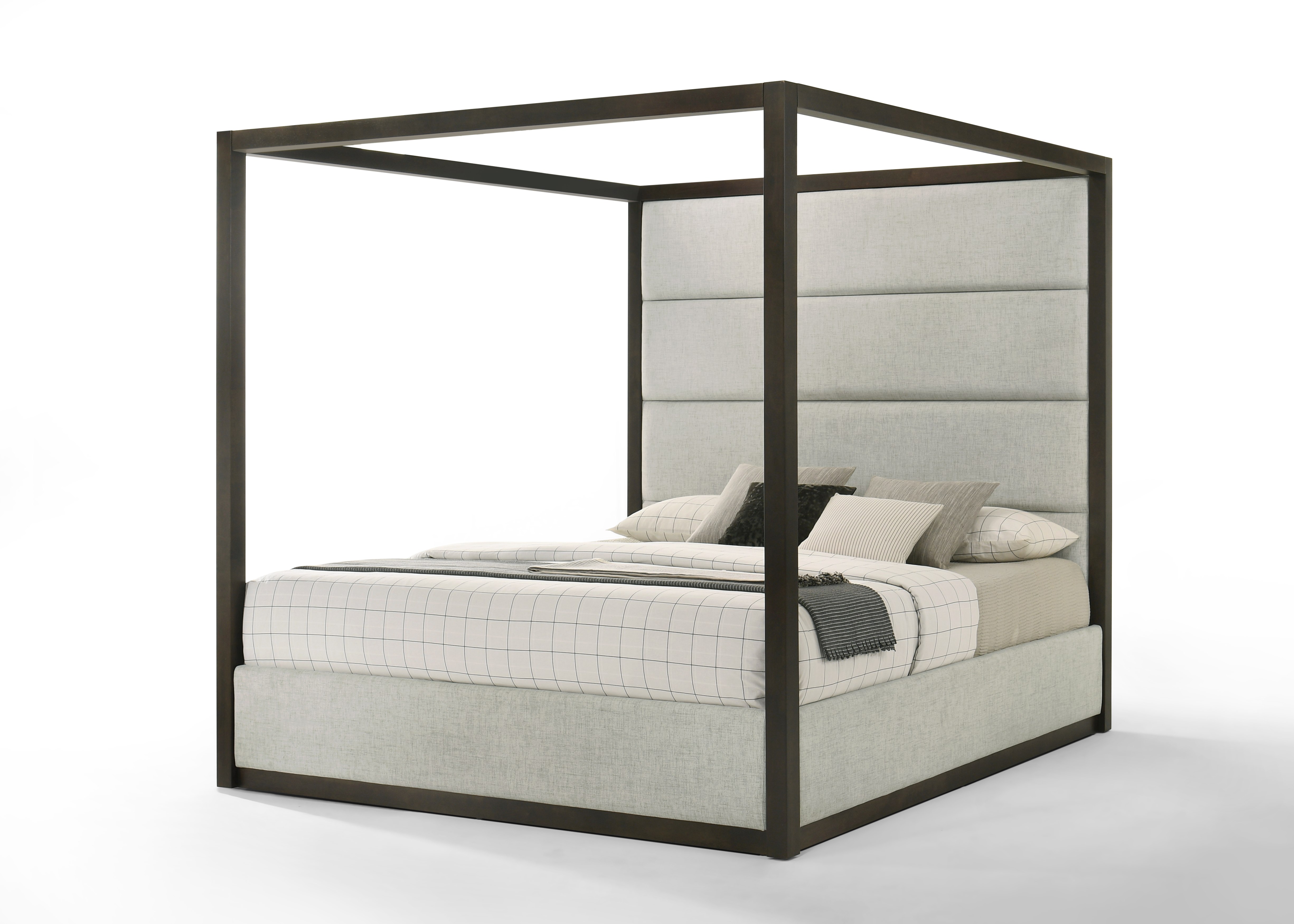 LA Furniture Queen Manhattan Contemporary Canopy Cherry Bed VGMA-BR-127-BED-CRY-Q Contemporary Style by Vig Furnitrue Number 82799 Catch Home Goods