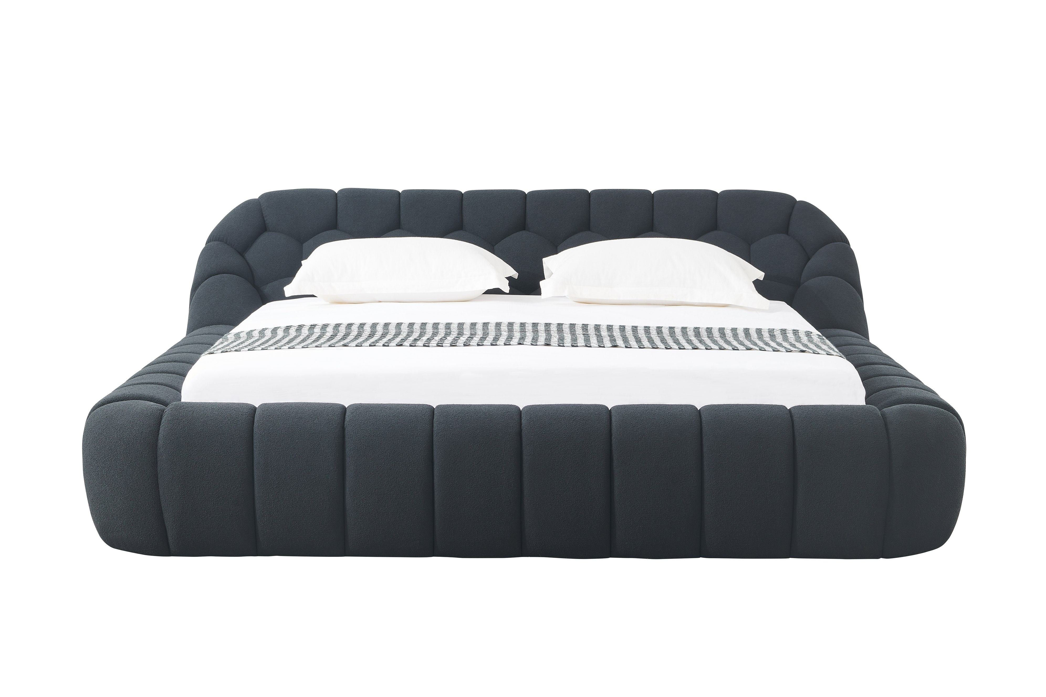LA Furniture Queen Yolonda Modern Black Fabric Bed VGEV-A127-BLK-Q Contemporary Style by Vig Furnitrue Number 82843 Catch Home Goods