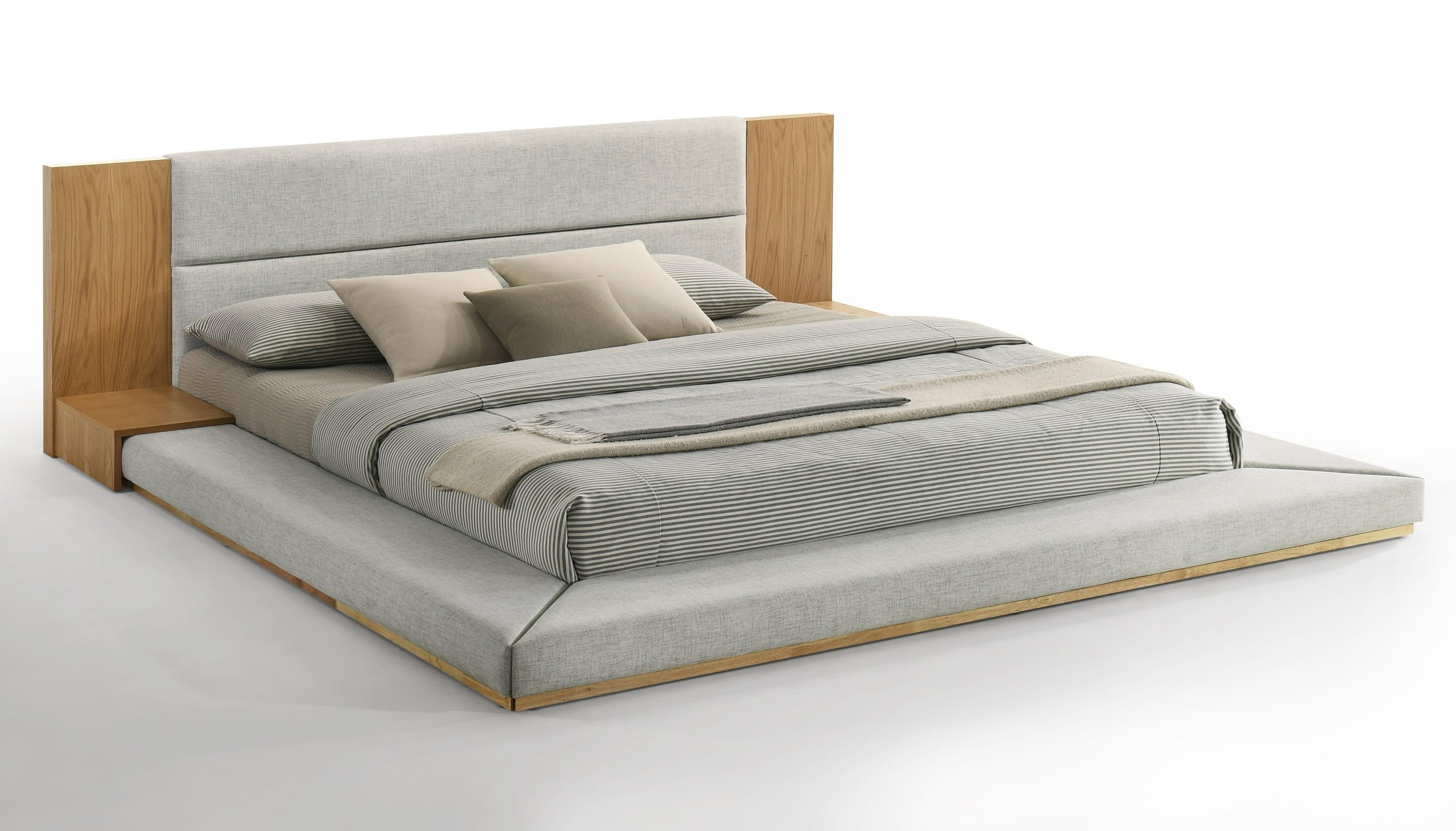 LA Furniture Queen Jagger Modern Natural Oak Bed VGMA-BR-55-BED-NAT-Q Contemporary Style by Vig Furnitrue Number 83040 Catch Home Goods