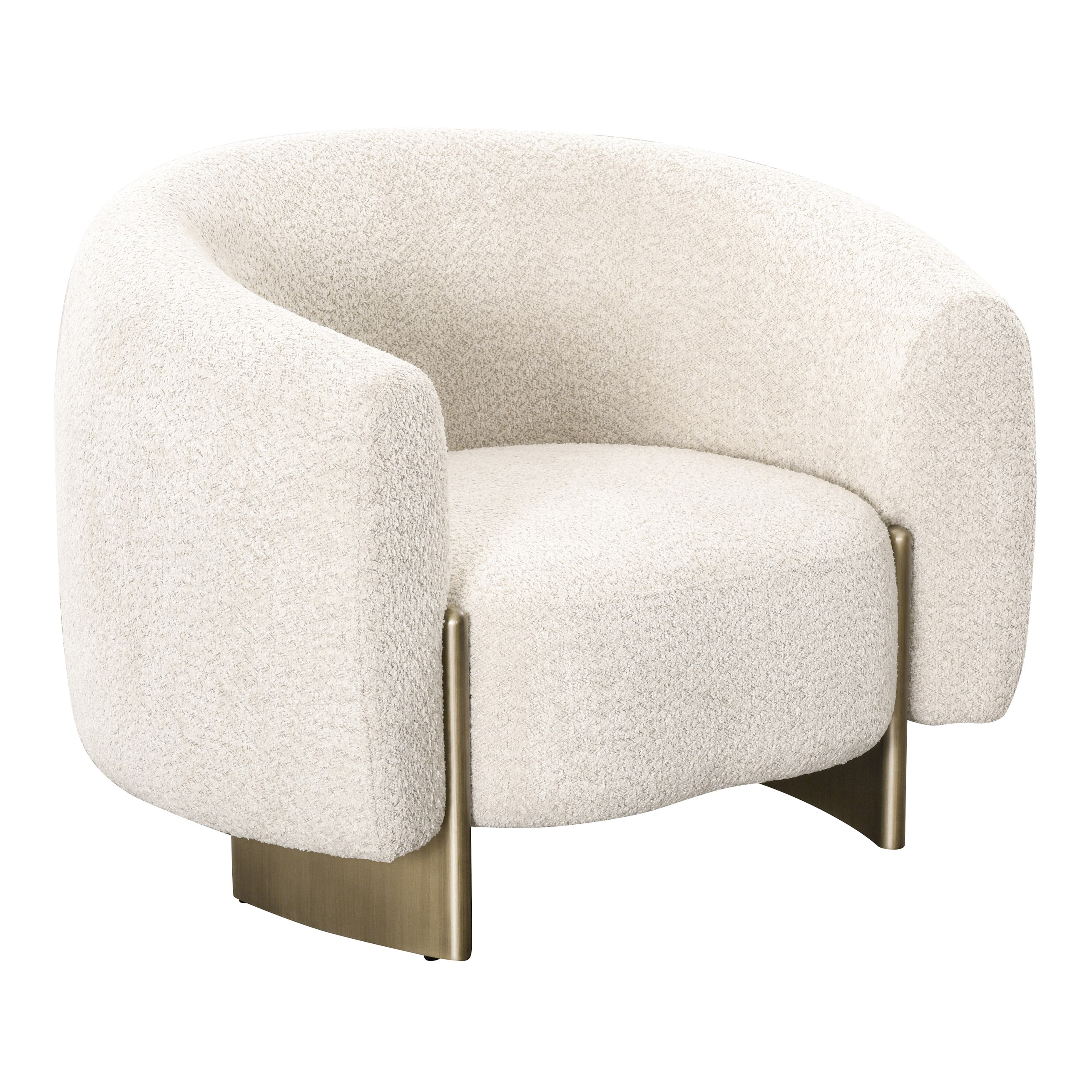 LA Furniture Thrive Modern Beige Fabric + Antique Brass Accent Chair VGFA-SF2012-2 Contemporary Style by Vig Furnitrue Number 85801 Catch Home Goods