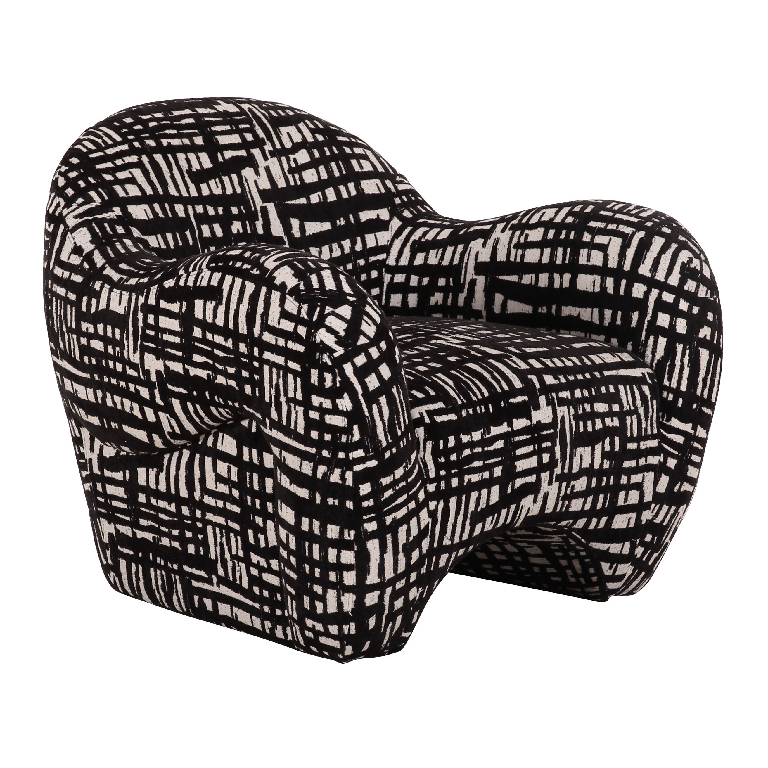 LA Furniture Hurd Modern Black + Beige Pattern Fabric Accent Chair VGOD-ZW-25060-BGEBLK Contemporary Style by Vig Furnitrue Number 85895 Catch Home Goods