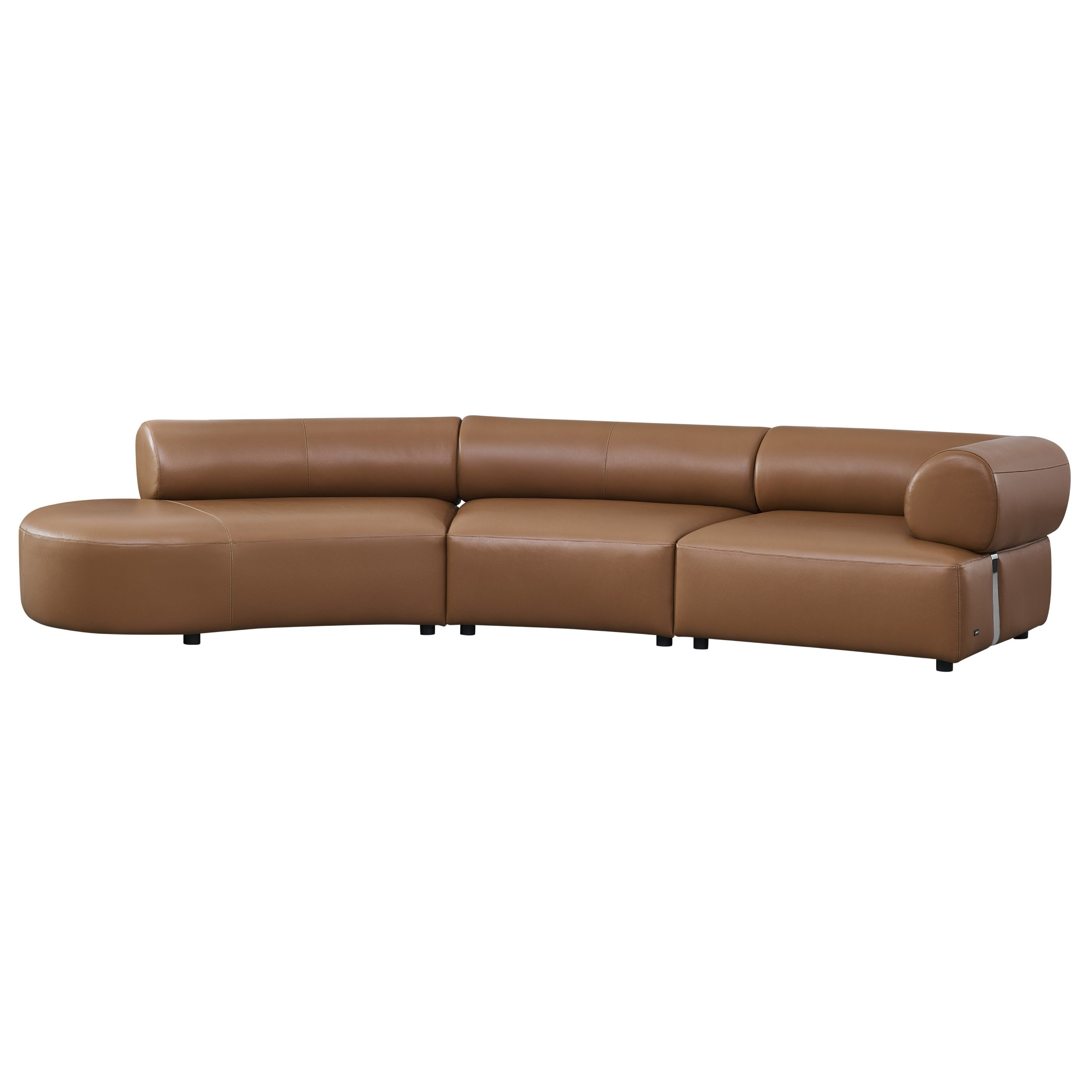 LA Furniture Stuart Contemporary Brown Leather Left Facing Chaise Sectional Sofa VGEV-25159-BRN Contemporary Style by Vig Furnitrue Number 86052 Catch Home Goods