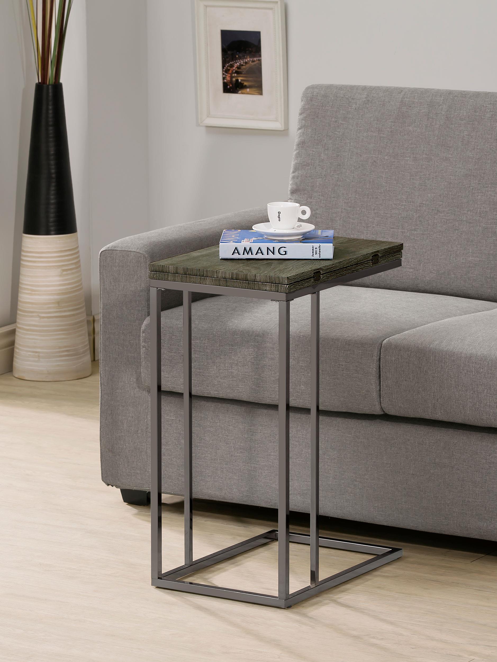 Coaster Pedro Rustic Weathered Grey Side Table Model 902864