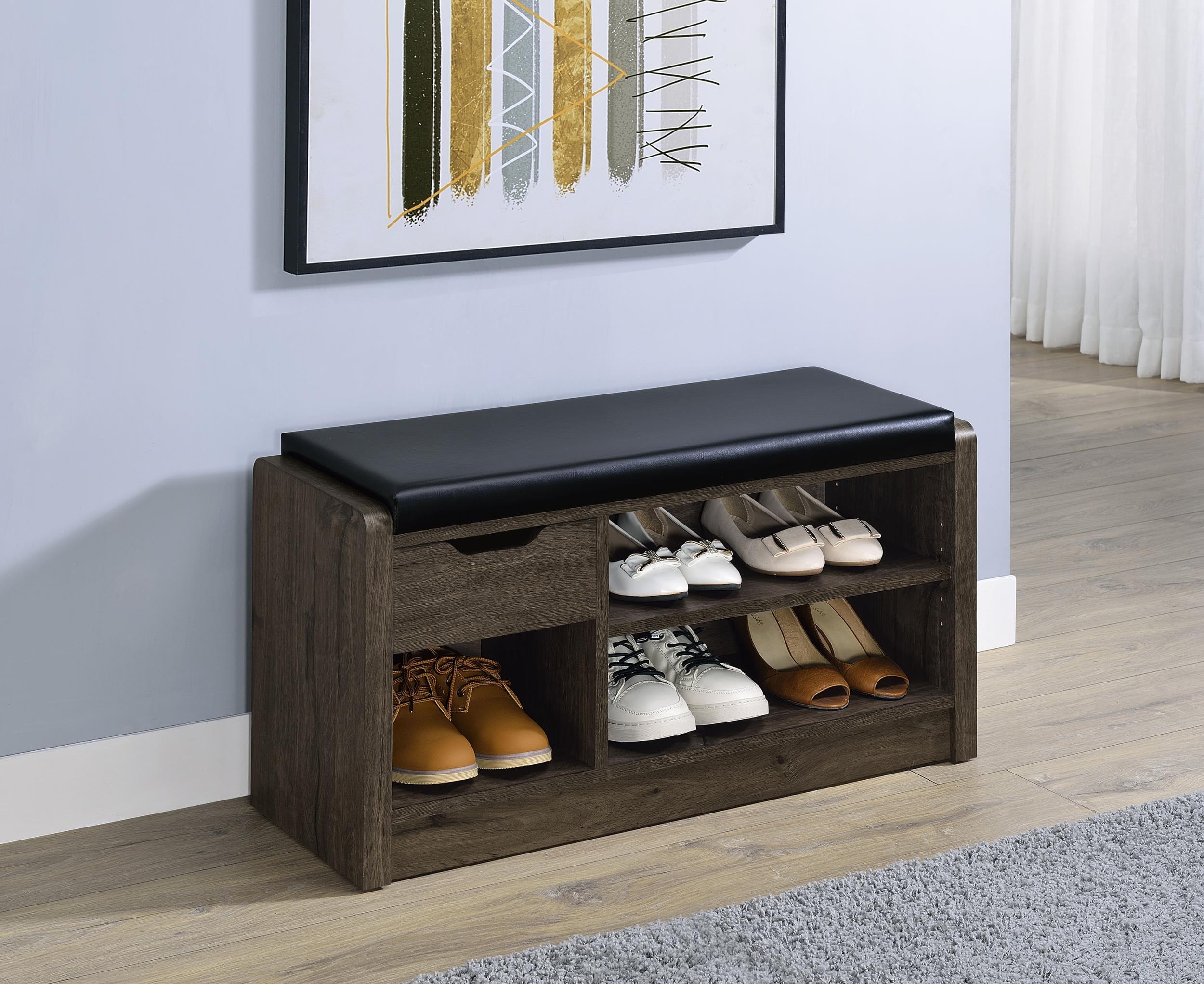 Coaster Arrington Transitional Smoked Oak Storage Bench Model 910321
