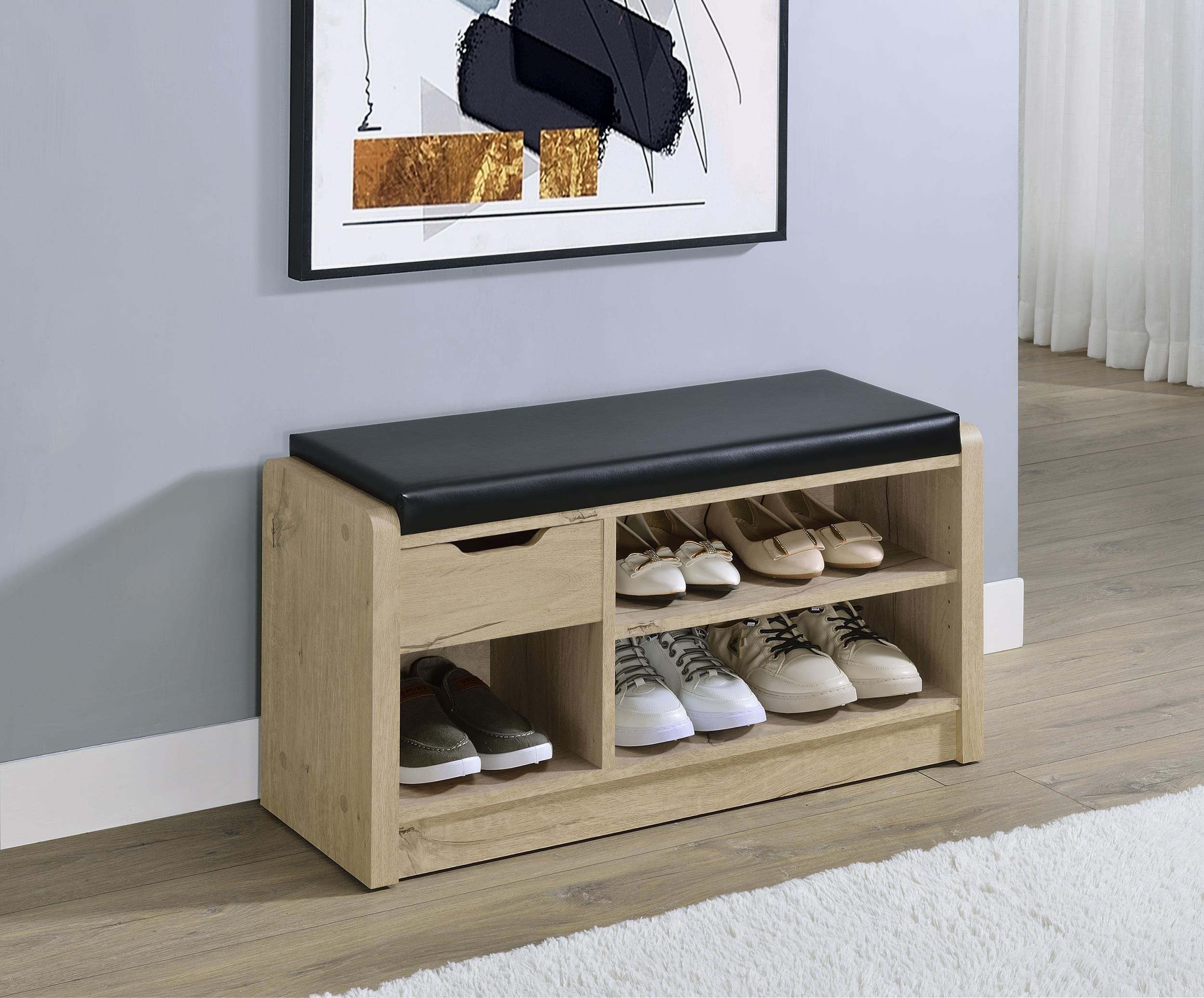 Coaster Arrington Transitional White Oak Storage Bench Model 910322