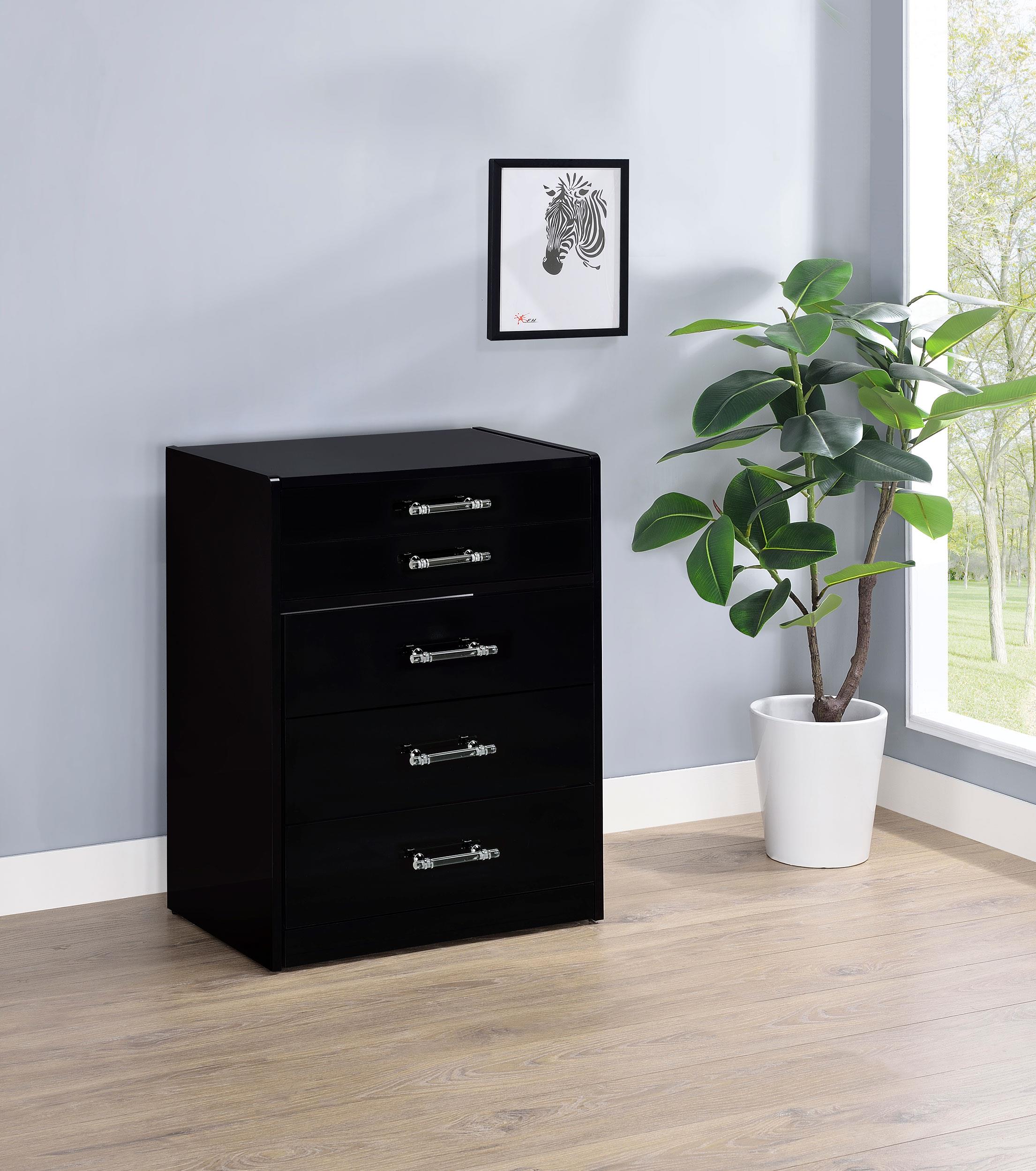 Coaster Danbury Contemporary Black High Gloss Vanity Model 930209
