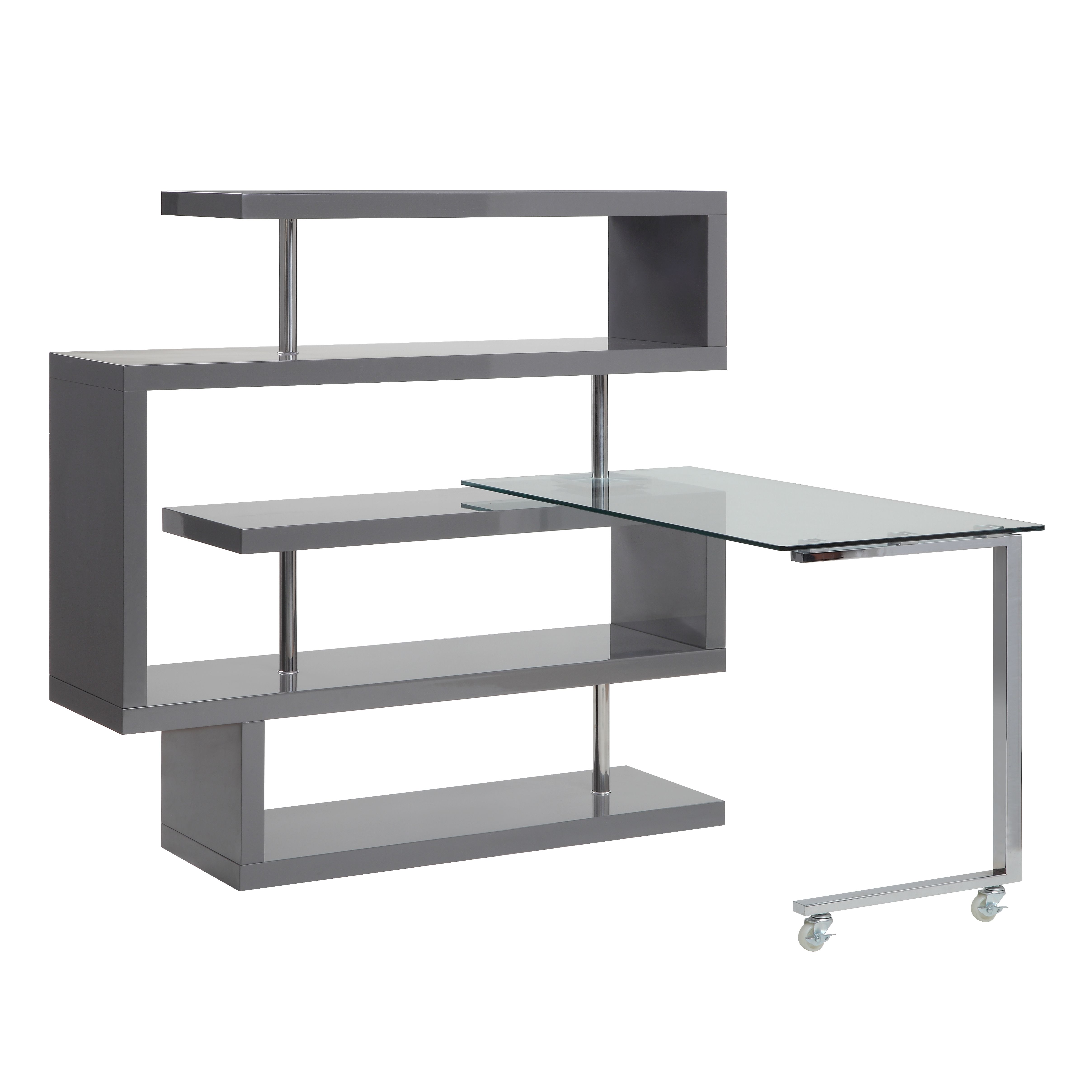 Acme Buck II Writing Desk with Bookshelf Model 93181