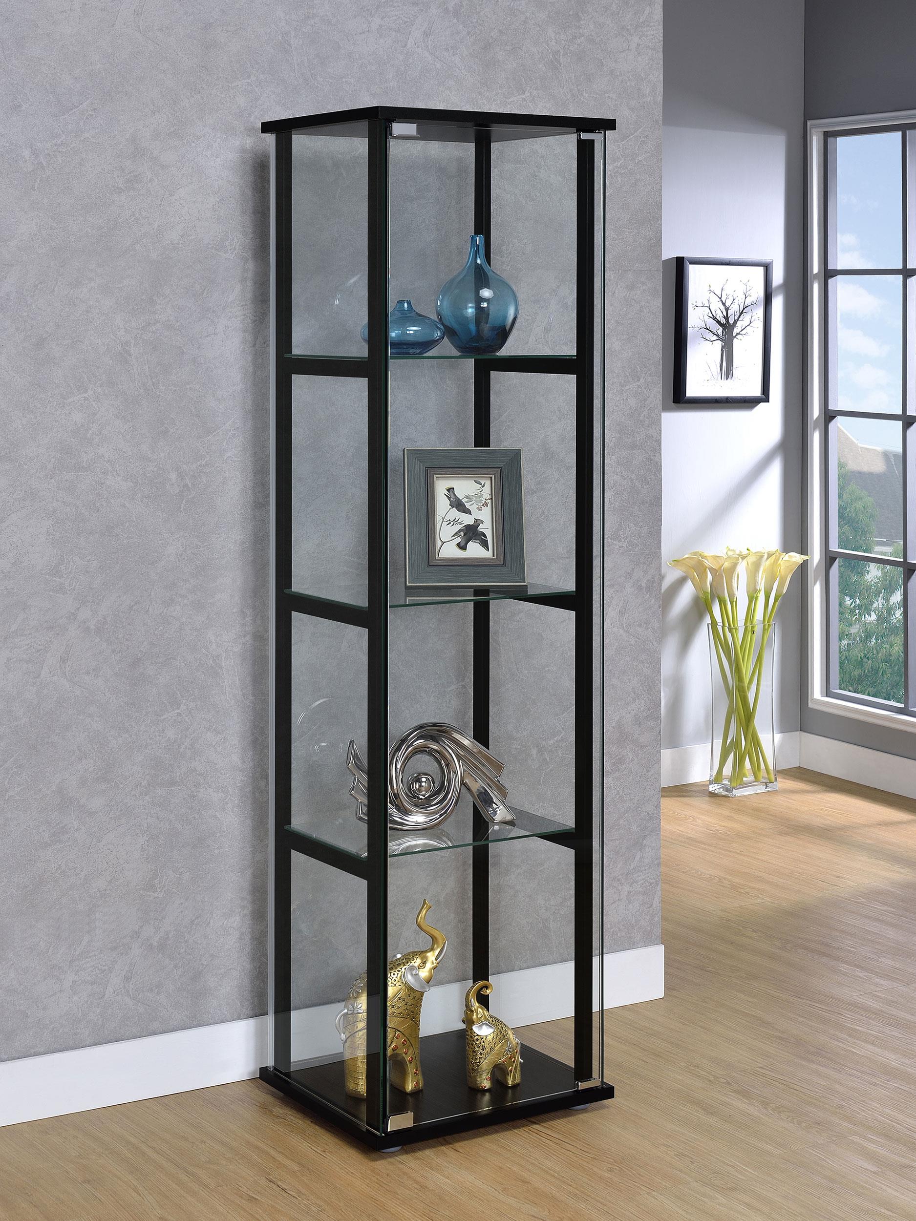Coaster Cyclamen Contemporary Black Curio Cabinet Model 950171