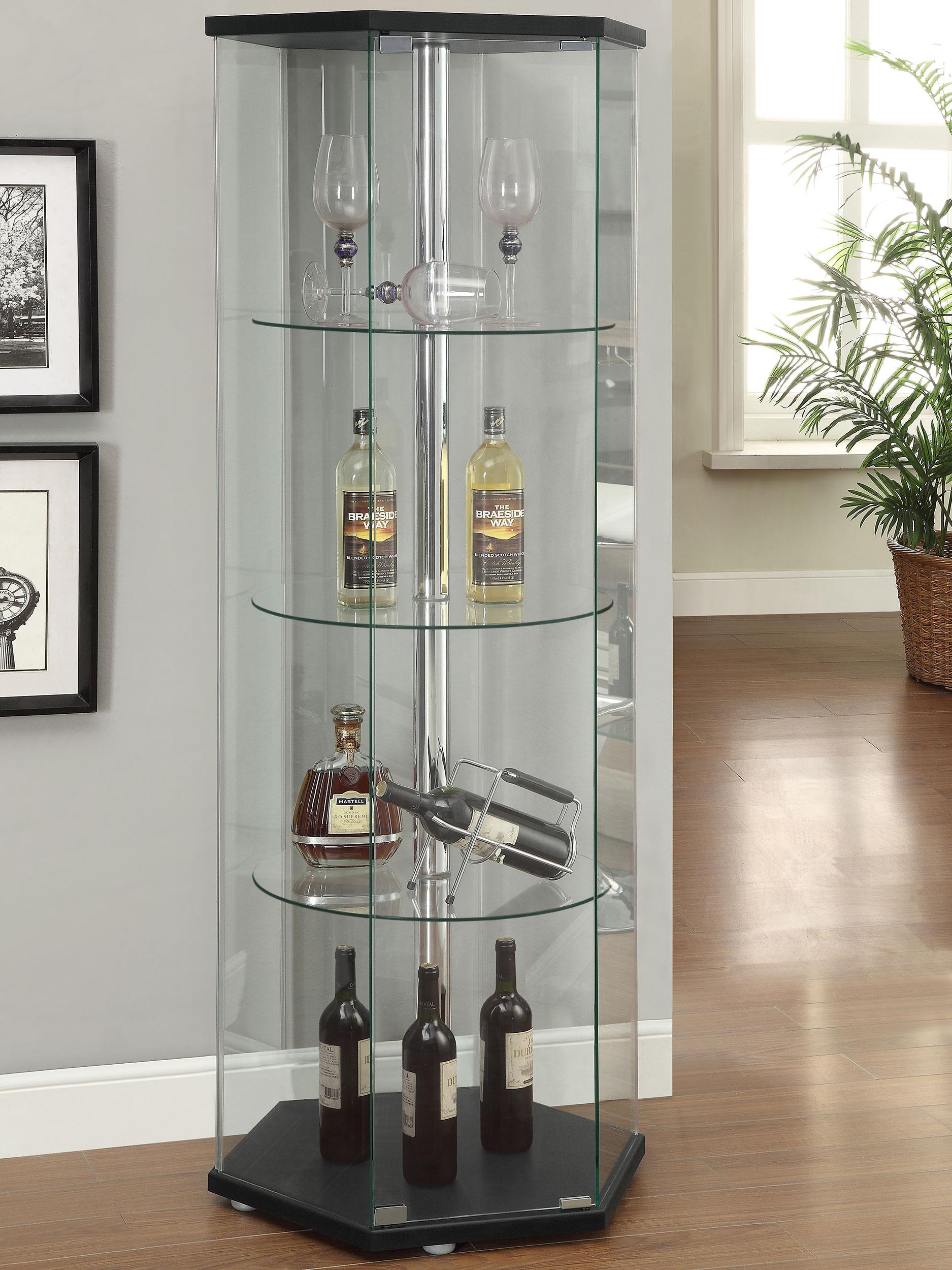 Coaster Zahavah Contemporary Black Curio Cabinet Model 950276