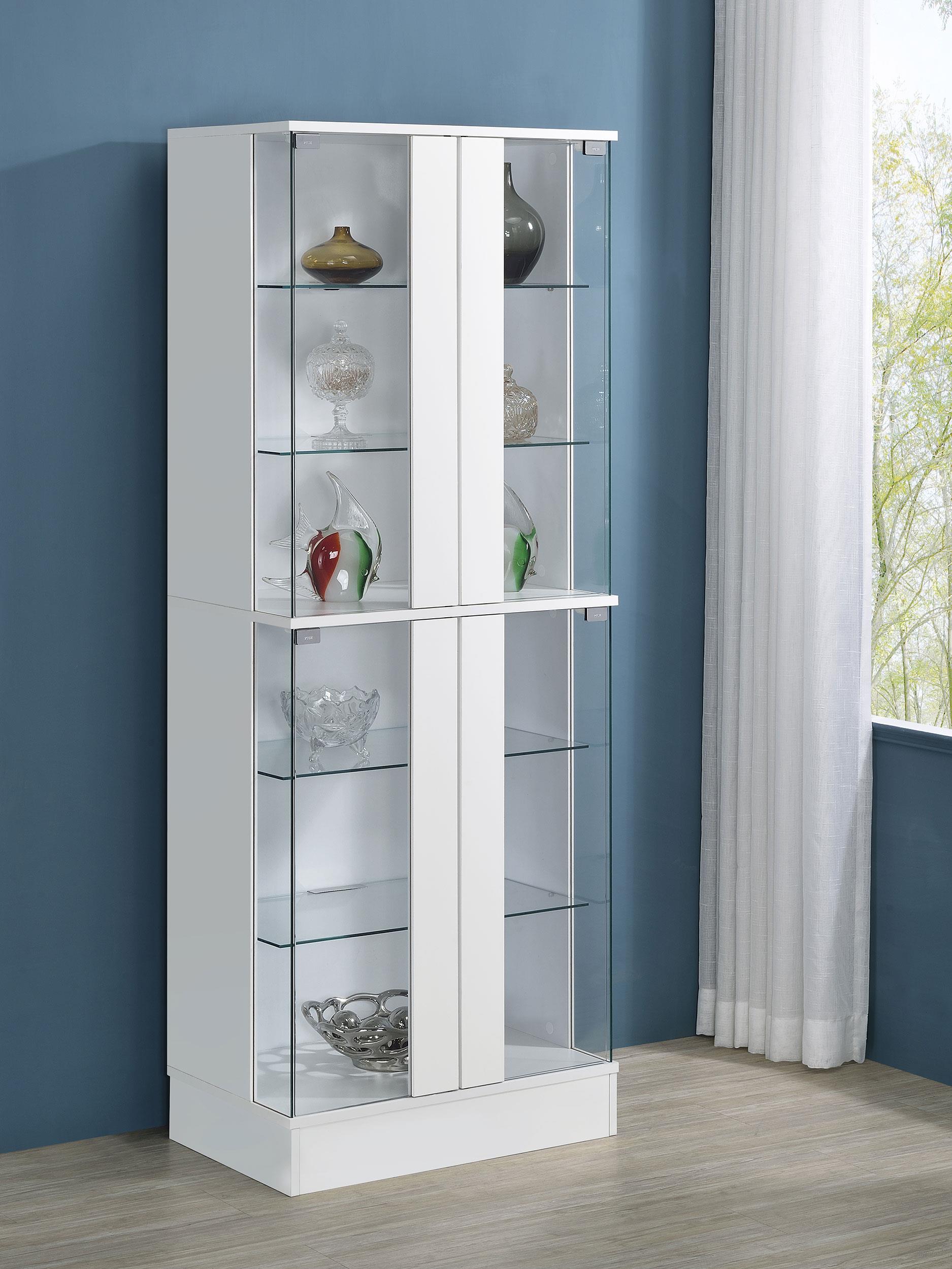 Coaster Cabra Contemporary White Curio Cabinet Model 950397