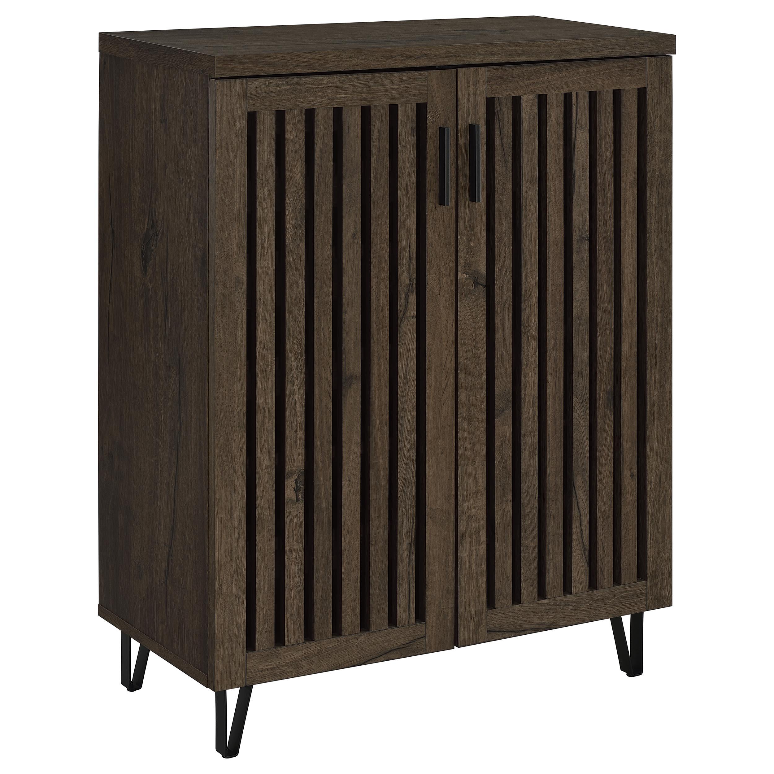 Coaster Brixton Mid-Century Modern Smoked Oak Shoe Cabinet Model 950423