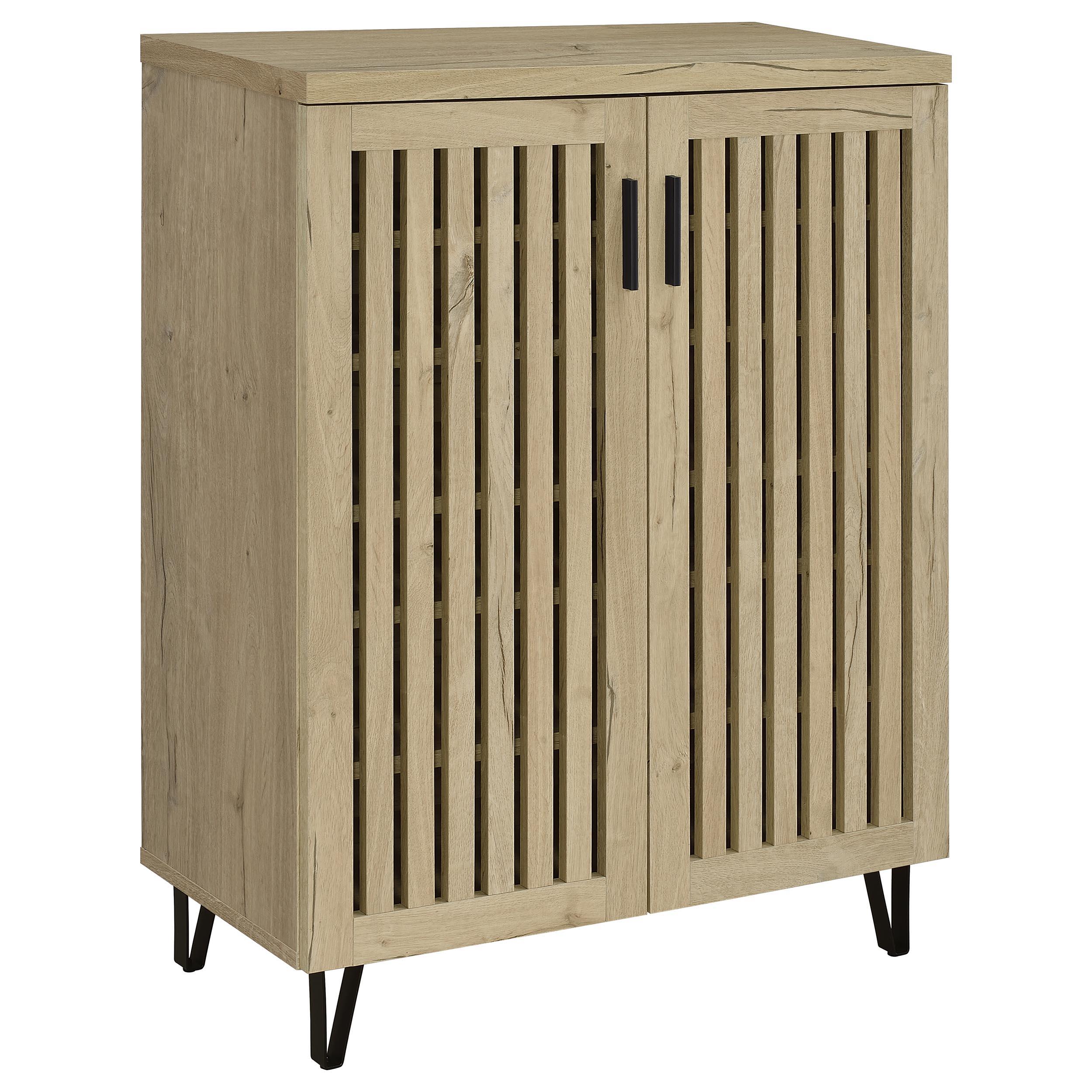 Coaster Brixton Mid-Century Modern White Oak Shoe Cabinet Model 950424