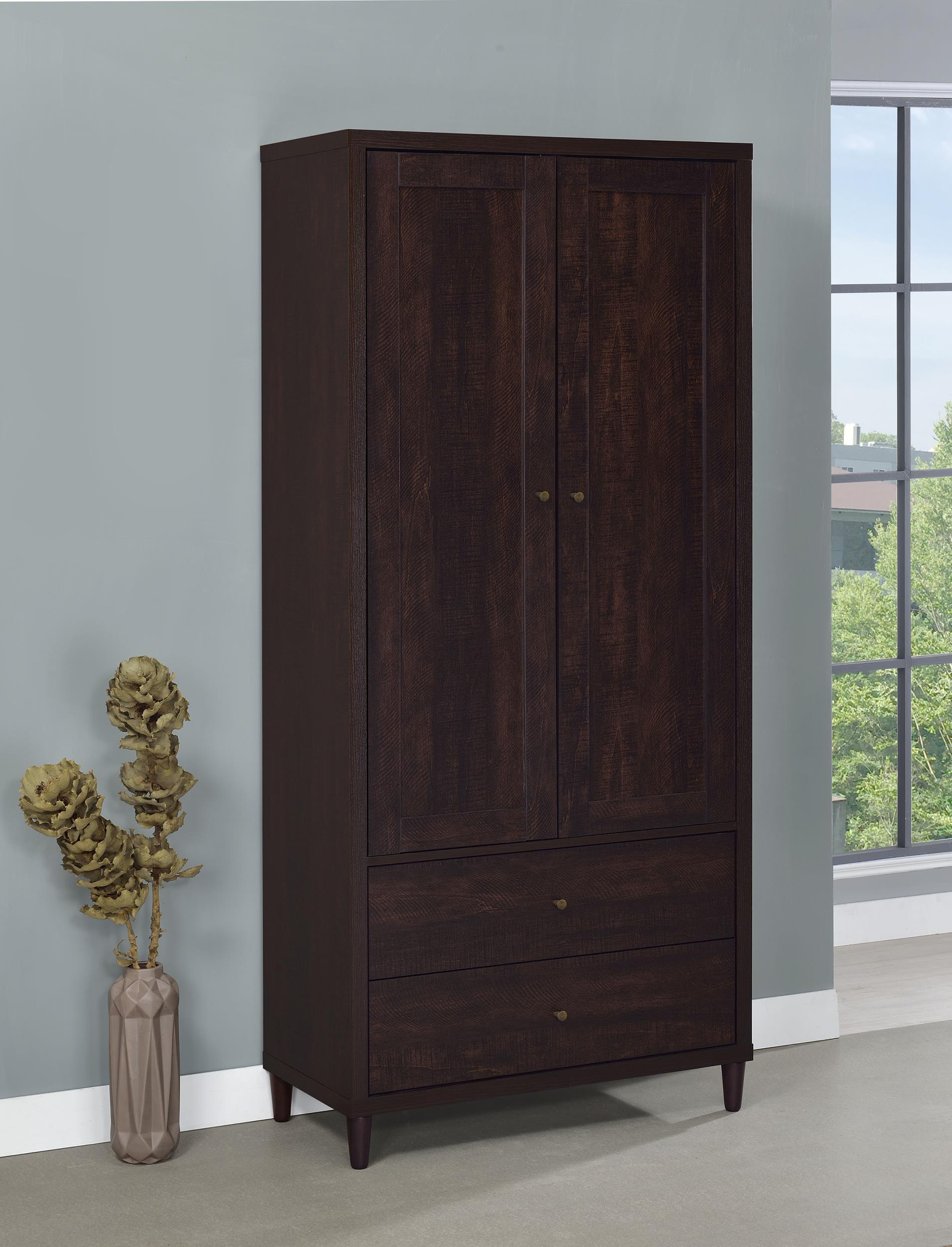 Coaster Wadeline Transitional Rustic Tobacco Tall Accent Cabinet Model 950724