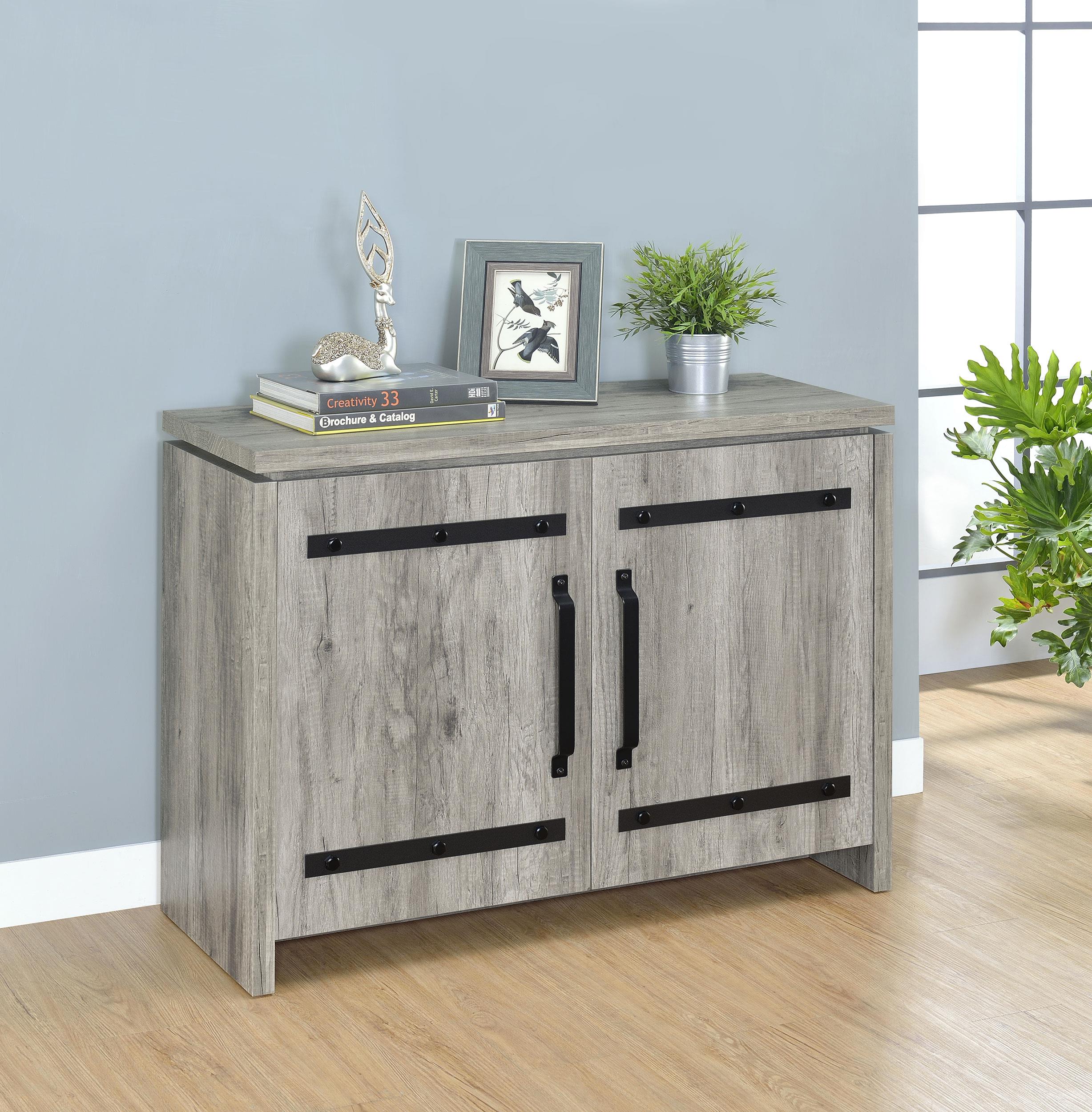 Coaster Enoch Coastal Grey Driftwood Accent Cabinet Model 950785