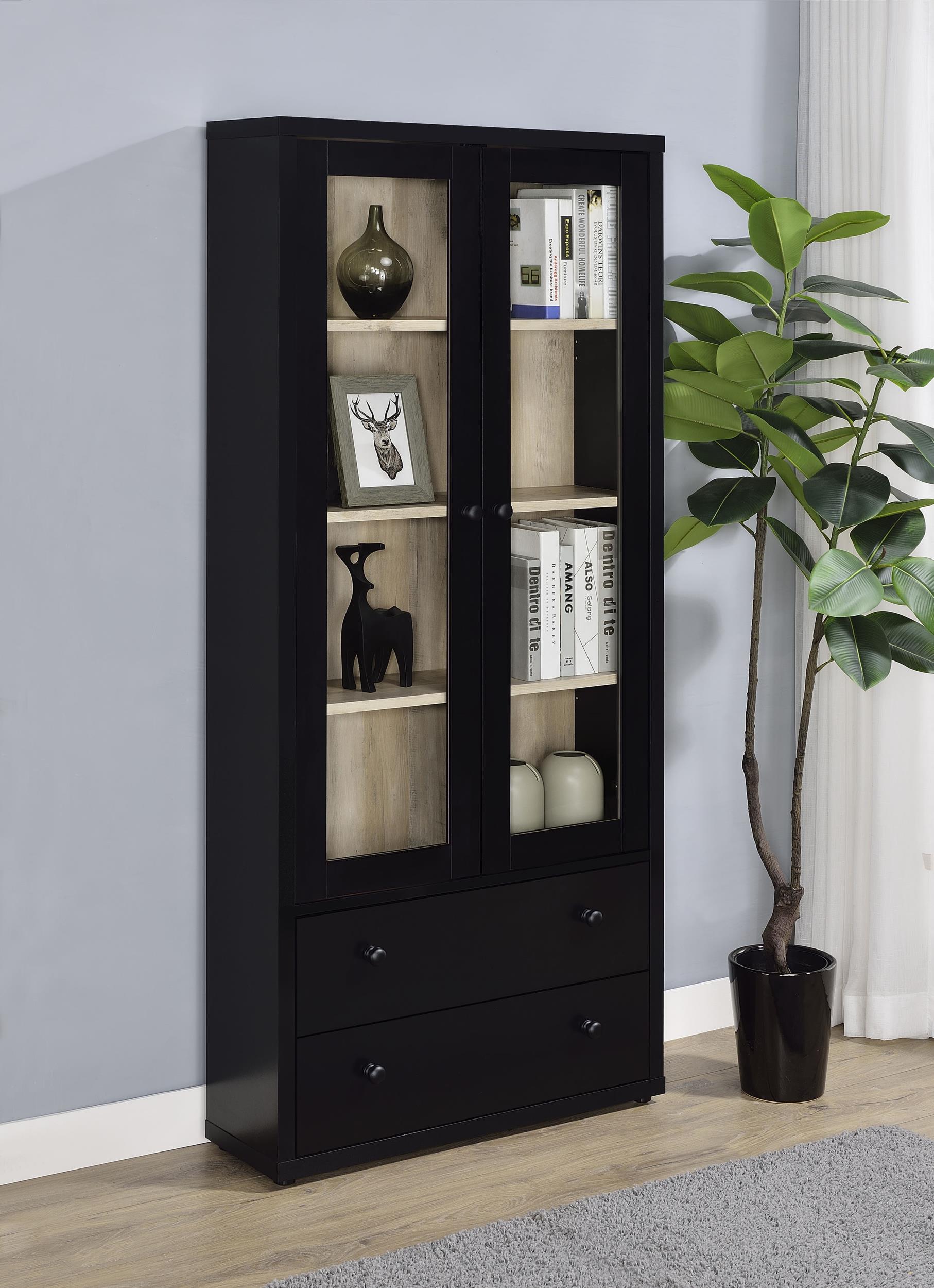 Coaster Hawthorne Farmhouse Black Accent Cabinet Model 953478