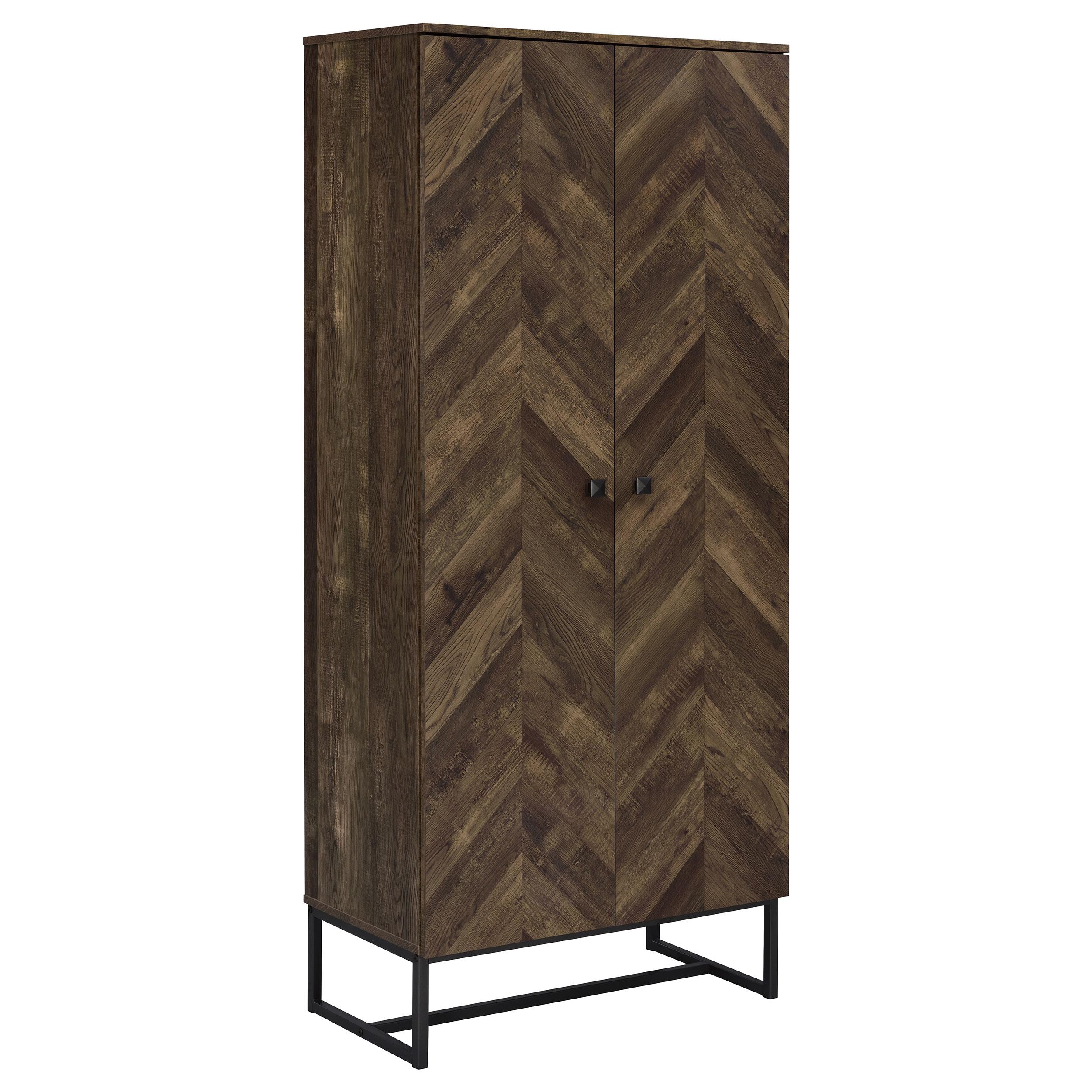 Coaster Carolyn Farmhouse Rustic Oak Tall Accent Cabinet Model 959640