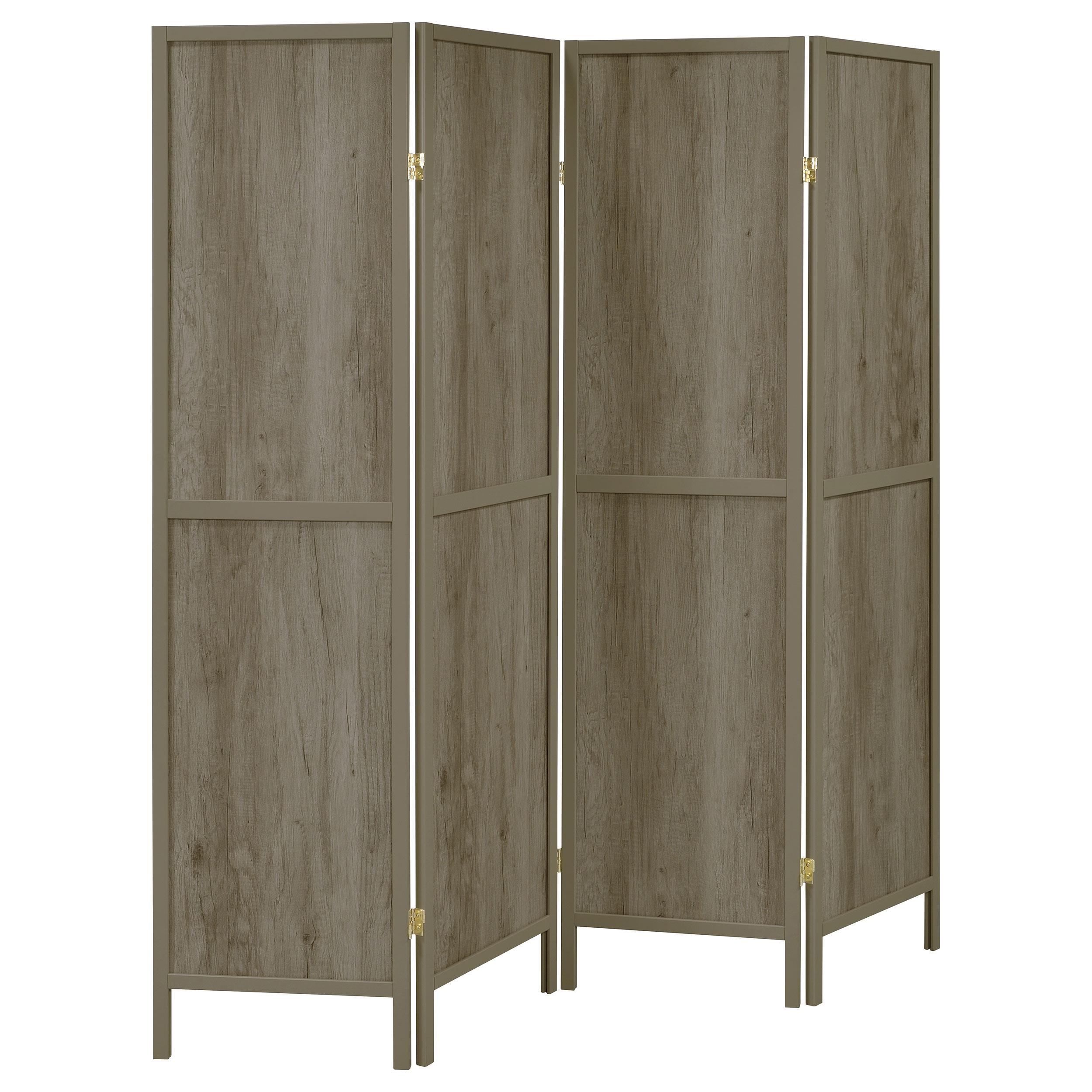 Coaster Deepika Farmhouse Grey Driftwood Room Divider Model 961415