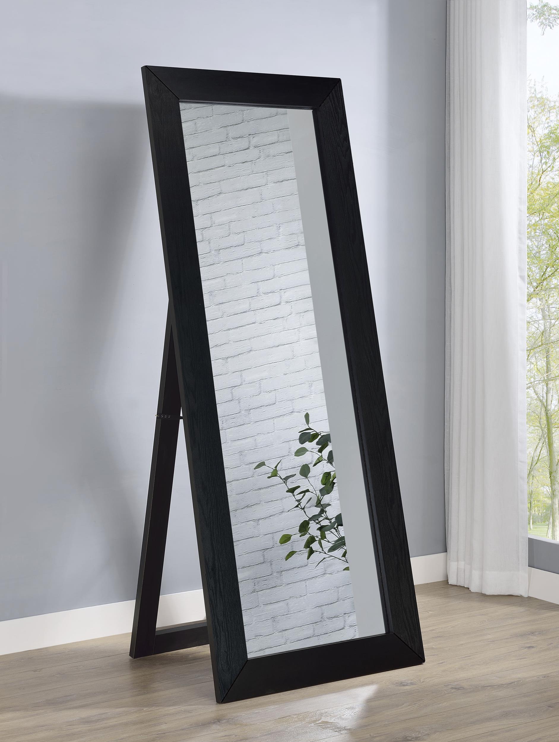 Coaster Cadence Farmhouse Black Oak Standing Mirror Model 961653