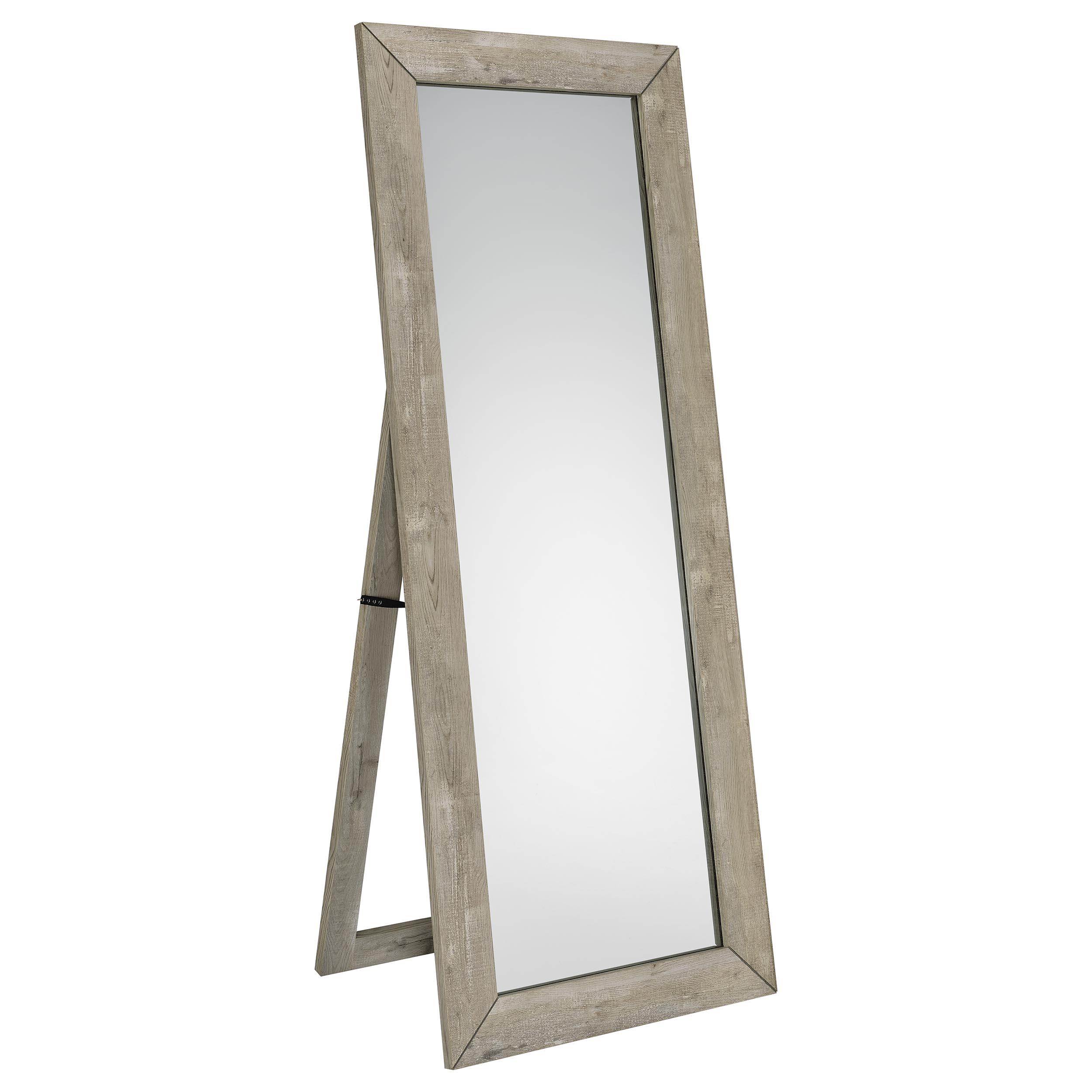 Coaster Cadence Farmhouse Grey Washed Oak Standing Mirror Model 961655