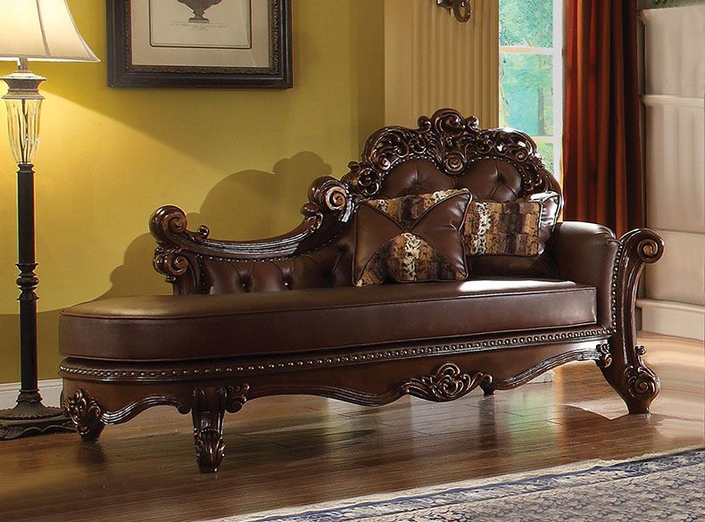 Acme Vendome Chaise with 2 Pillows Model 96491