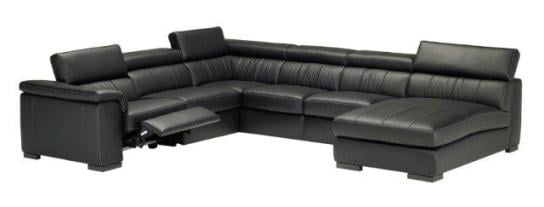 LA Furniture A485 Natuzzi Black Sectional Sofa VGNATUZZIA485 Contemporary Style by Vig Furnitrue Number N/A Catch Home Goods