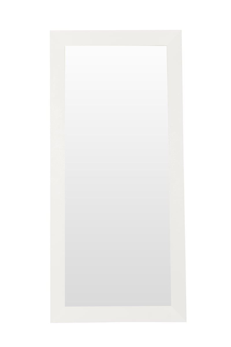 LA Furniture Regal Modern White Crocodile Floor Mirror VGUNAK421-WHT Contemporary Style by Vig Furnitrue Number 12649 Catch Home Goods