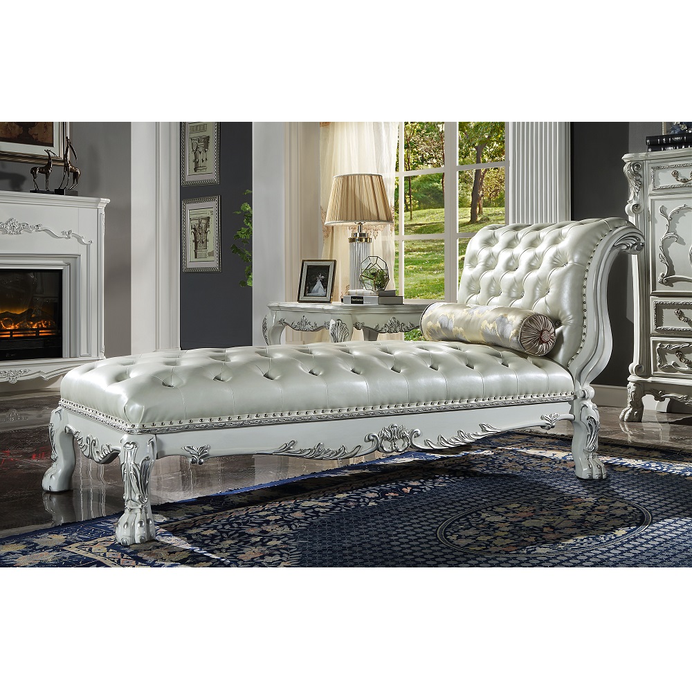 Acme Dresden Chaise with Pillow Model AC01693