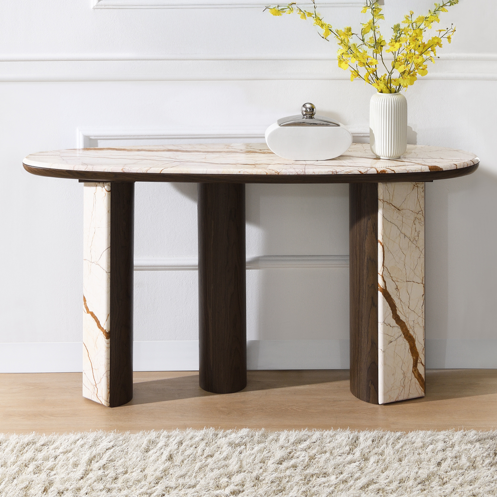 Acme Haidar Console Table with Marble Top Model AC04567
