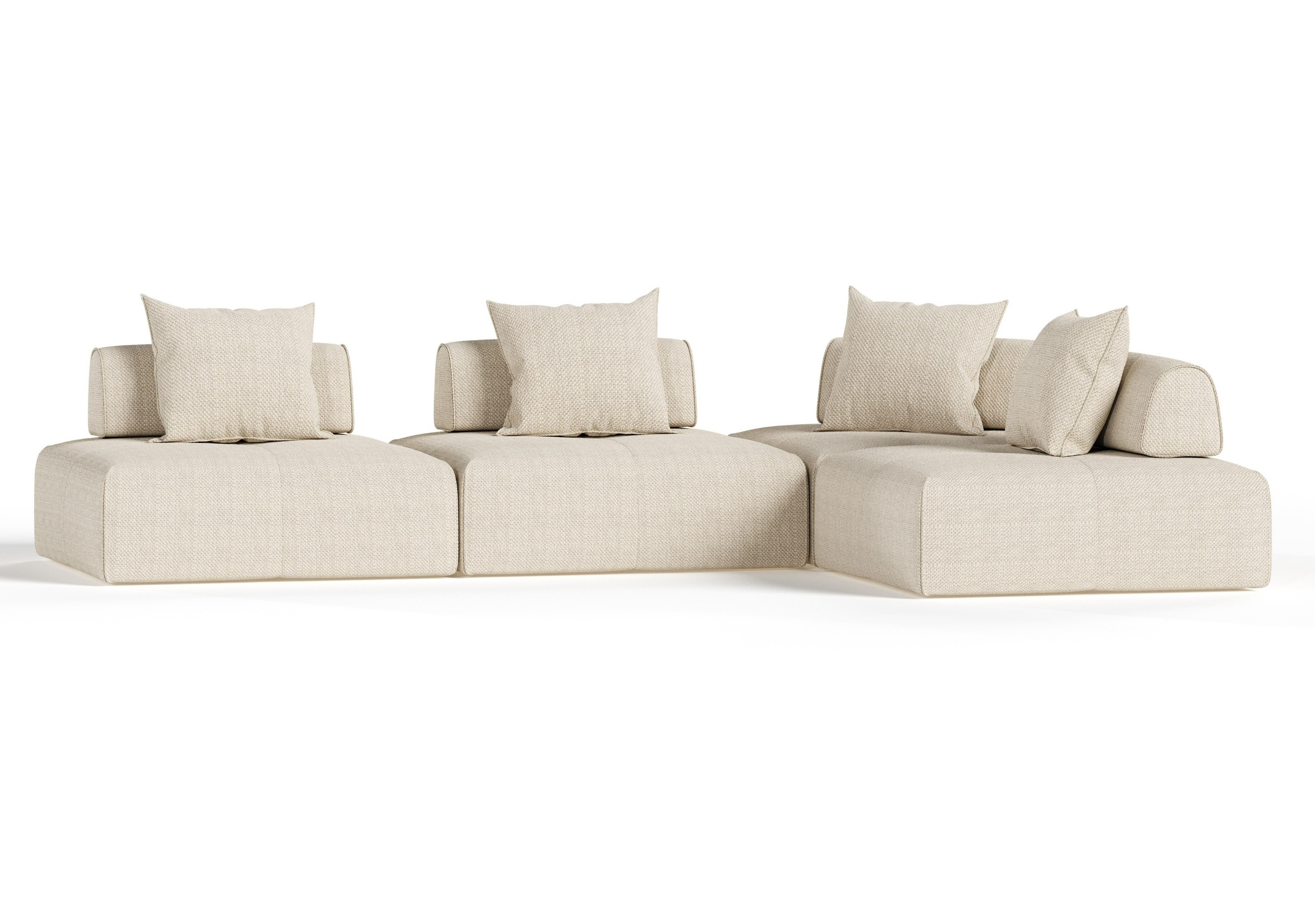 LA Furniture Mondo Modern Modular Beige Fabric Sectional Sofa-4-Piece Sectional VGOD-ZW-22033-MOD-BGE-4-Piece Sectional Contemporary Style by Vig Furnitrue Number 81637|81637A Catch Home Goods