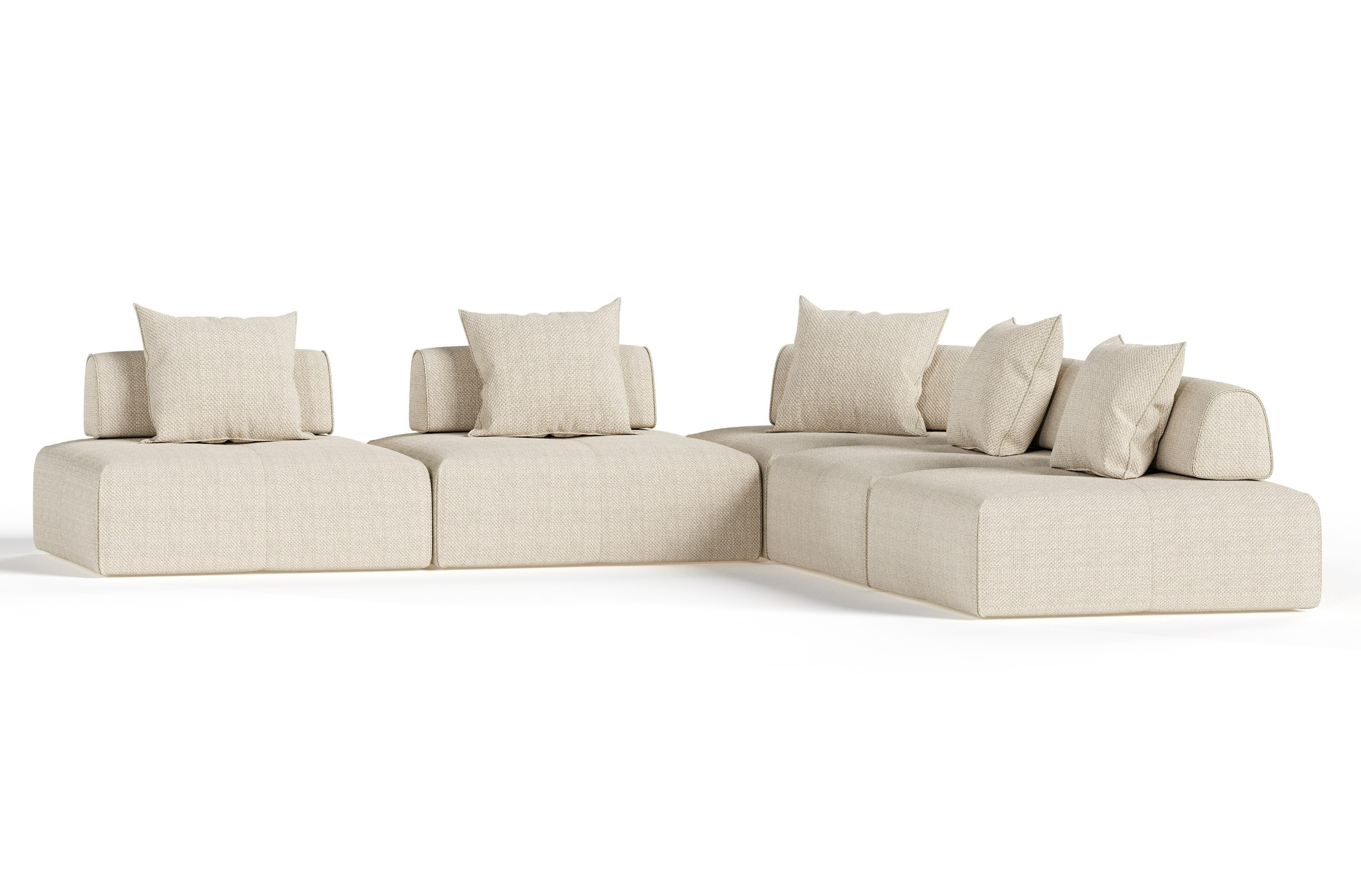 LA Furniture Mondo Modern Modular Beige Fabric Sectional Sofa-5-Piece Sectional VGOD-ZW-22033-MOD-BGE-5-Piece Sectional Contemporary Style by Vig Furnitrue Number 83534|83534A Catch Home Goods