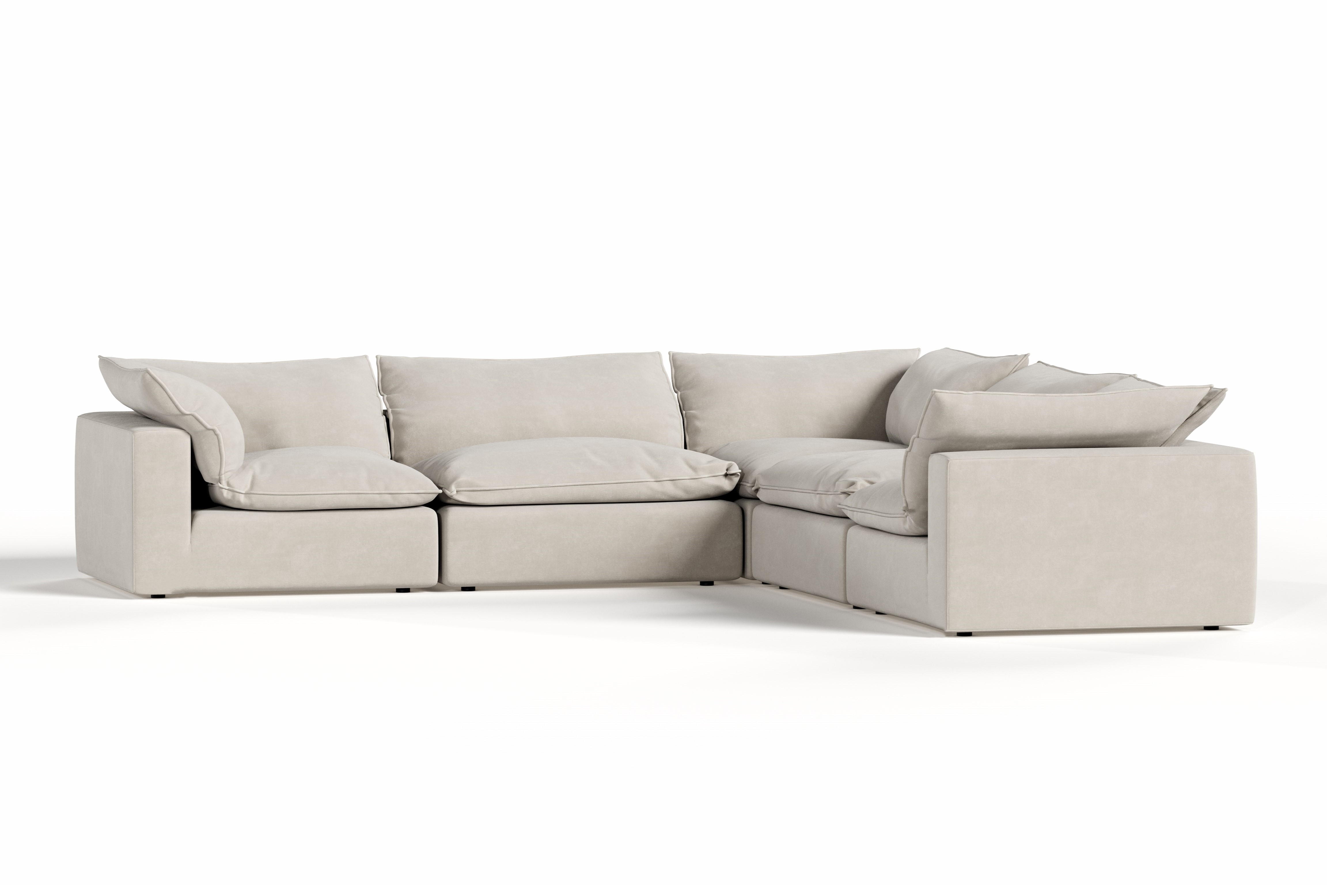 LA Furniture Garman Modern Light Grey Modular Sectional Sofa-5-Piece Sectional VGKKKF2651-MOD-GRY-SECT-5-Piece Sectional Contemporary Style by Vig Furnitrue Number 85556 Catch Home Goods