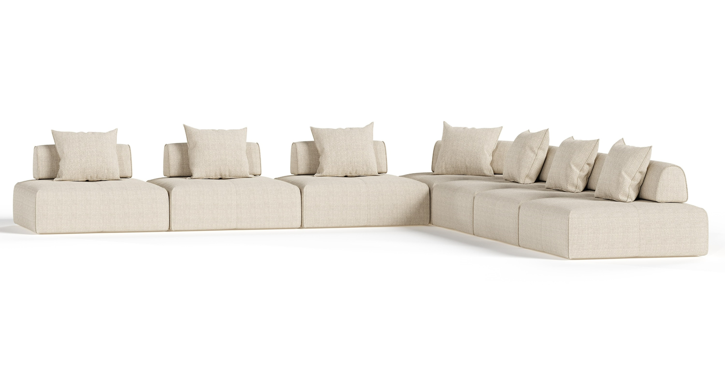 LA Furniture Mondo Modern Modular Beige Fabric Sectional Sofa-7-Piece Sectional VGOD-ZW-22033-MOD-BGE-7-Piece Sectional Contemporary Style by Vig Furnitrue Number 83536|83536A Catch Home Goods
