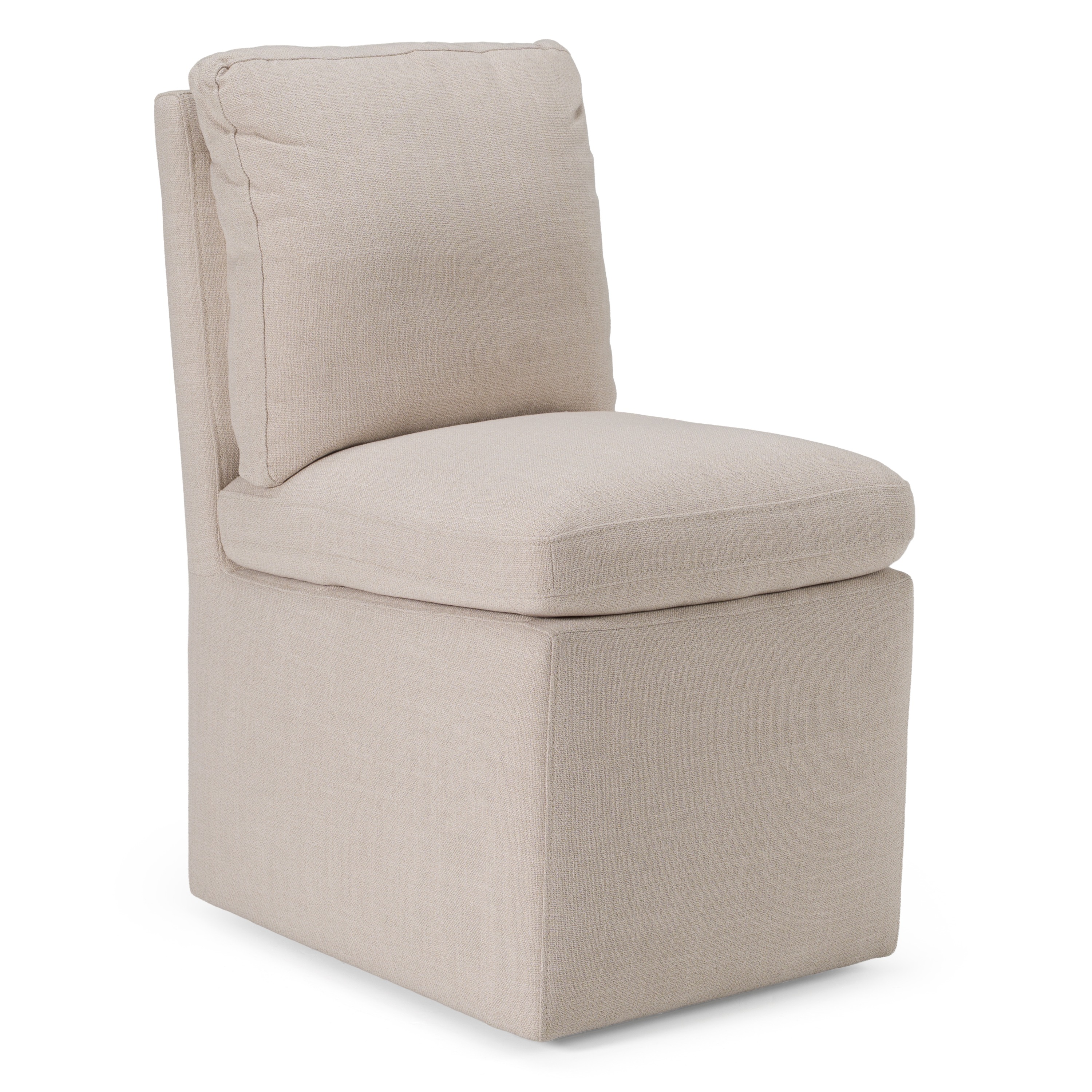 LA Furniture Adrian Modern Beige Fabric Dining Chair with Castor Wheels VGKK-KF-Y1066-BGE Contemporary Style by Vig Furnitrue Number 81791 Catch Home Goods